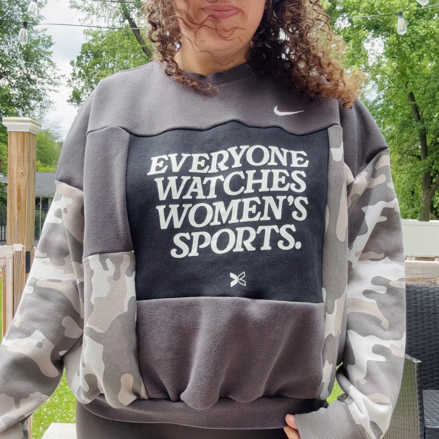 Everyone Watches Women's Sports Patchwork Crew - Size S-2XL