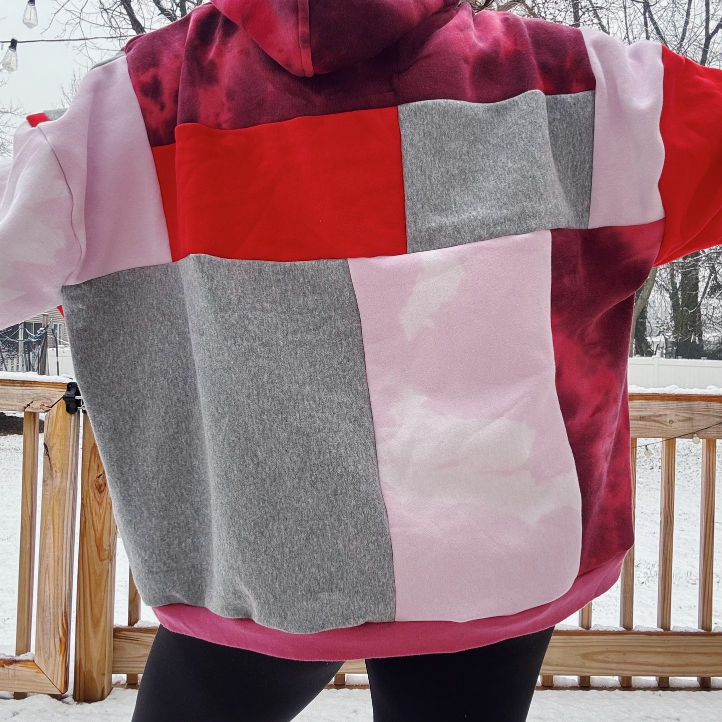 Very Berry Sundae Patchwork Hoodie - Size M-2XL