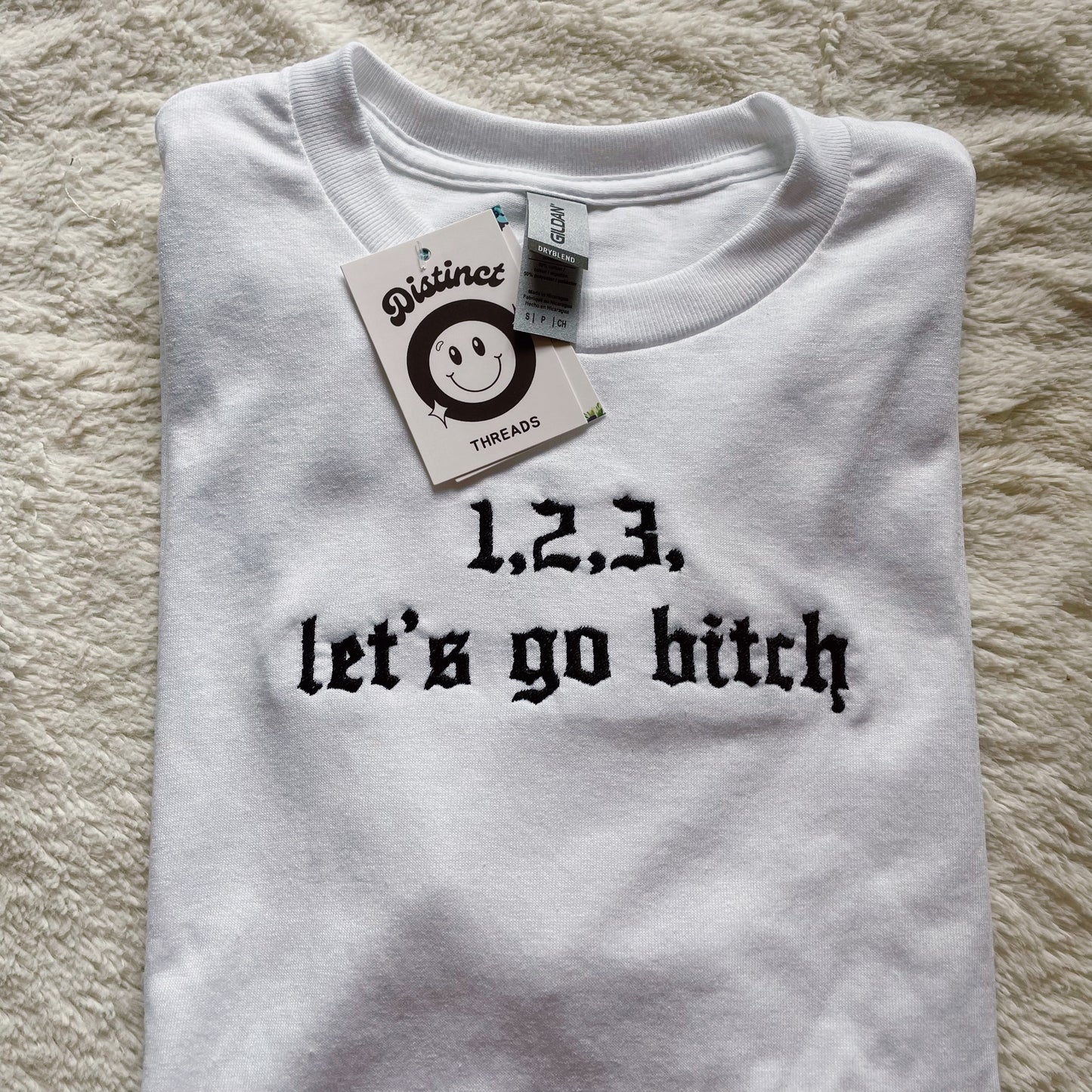 123 Let's Go B*tch Taylor Inspired Embroidered T-Shirt