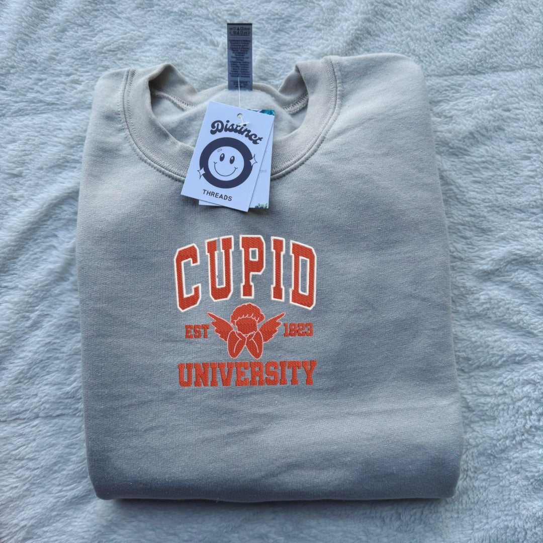 Cupid University Embroidered Crewneck Sweatshirt