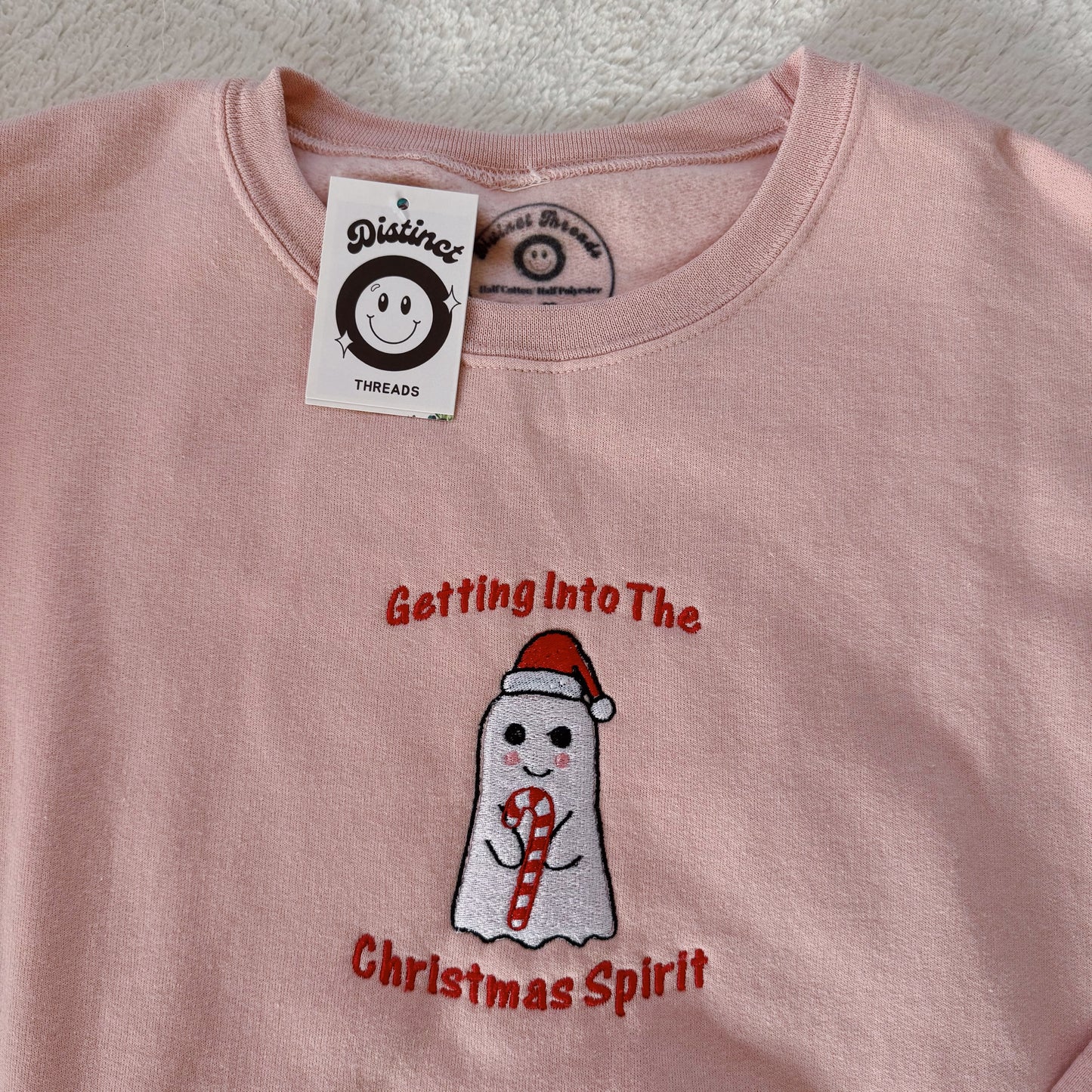 Getting Into The Spirit Ready To Ship Embroidered Crew - Size Large