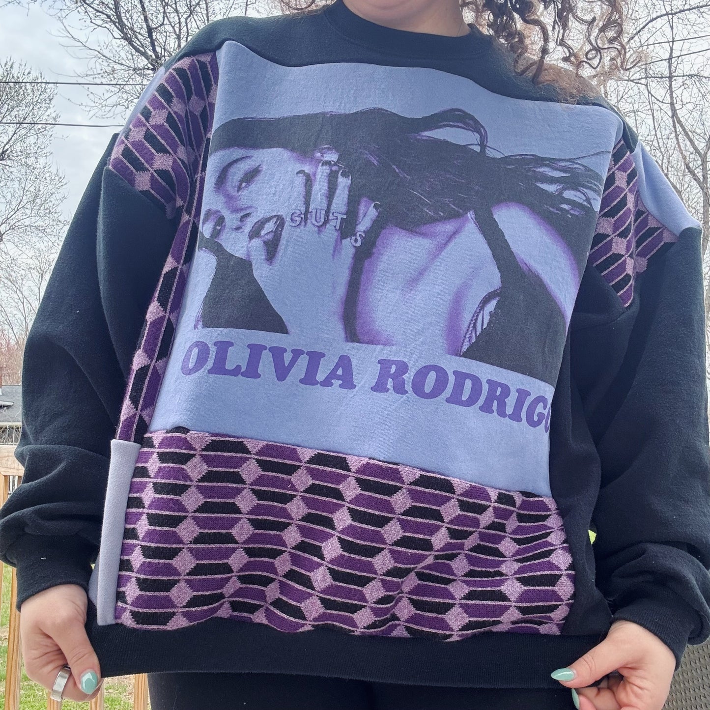 Olivia Patchwork Crew - Size XS-L