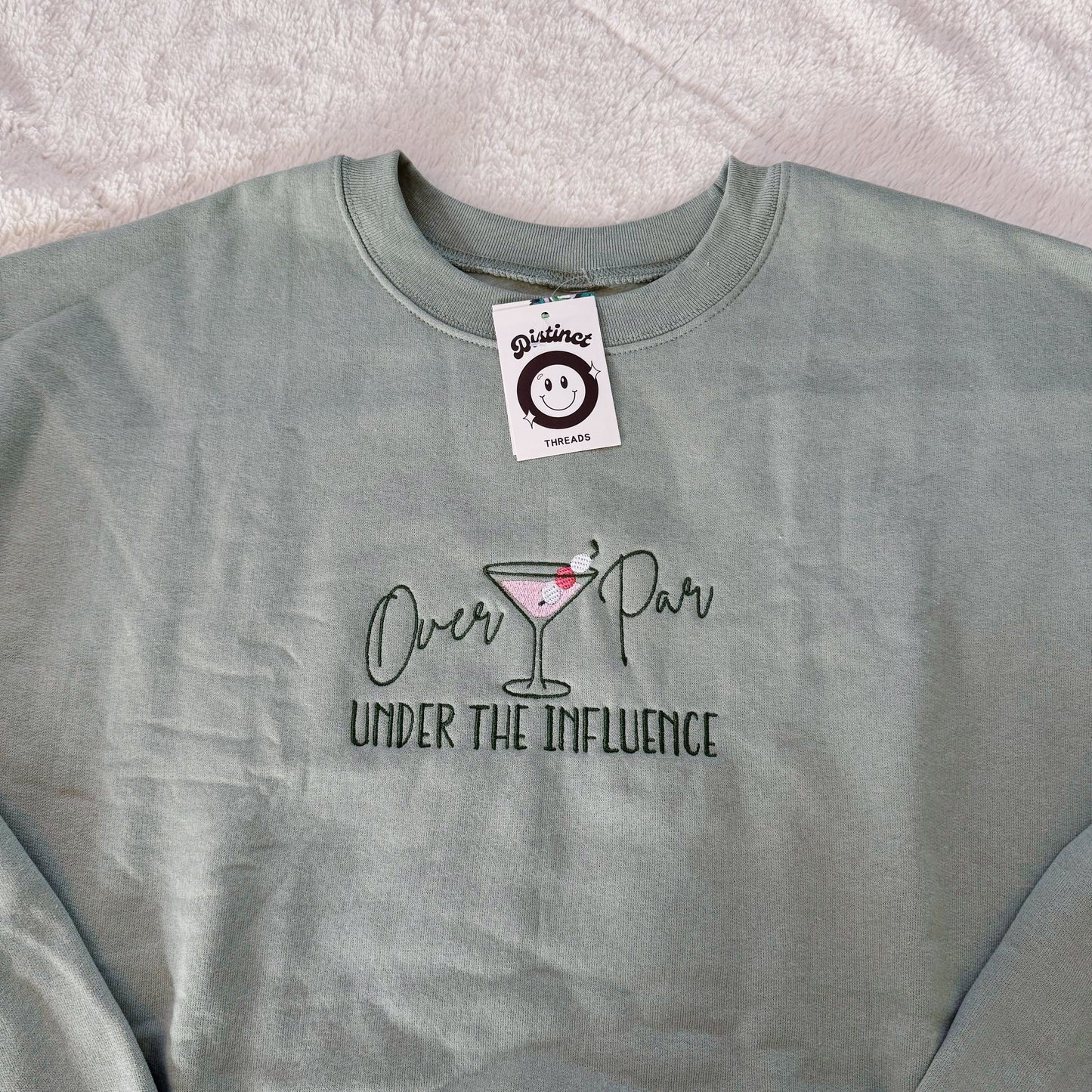 Over Par & Under The Influence Ready To Ship Embroidered Crew - Size XXL