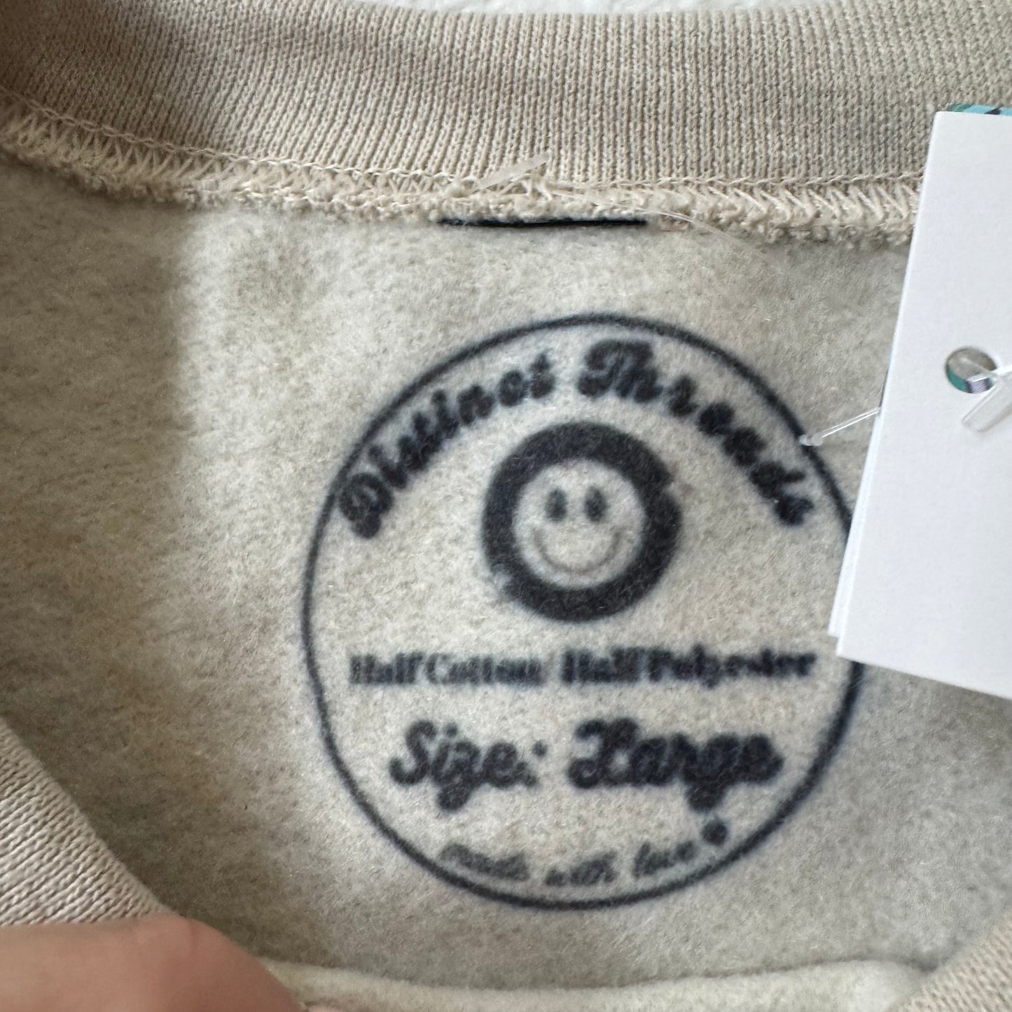 Glow In The Dark Skeleton Cats Ready To Ship Embroidered Crew - Size Large