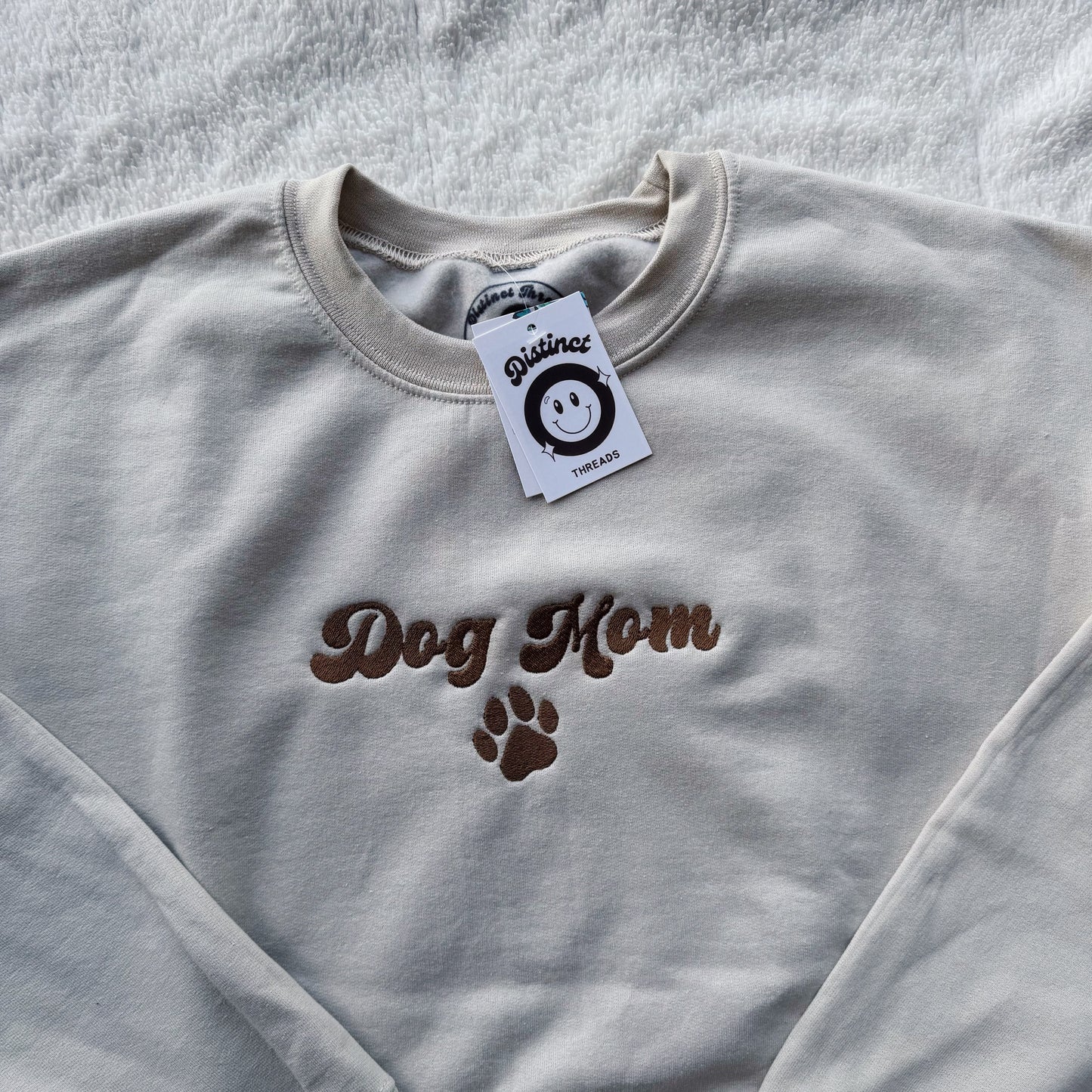 Dog Mom Ready To Ship Embroidered Crew - Size Medium