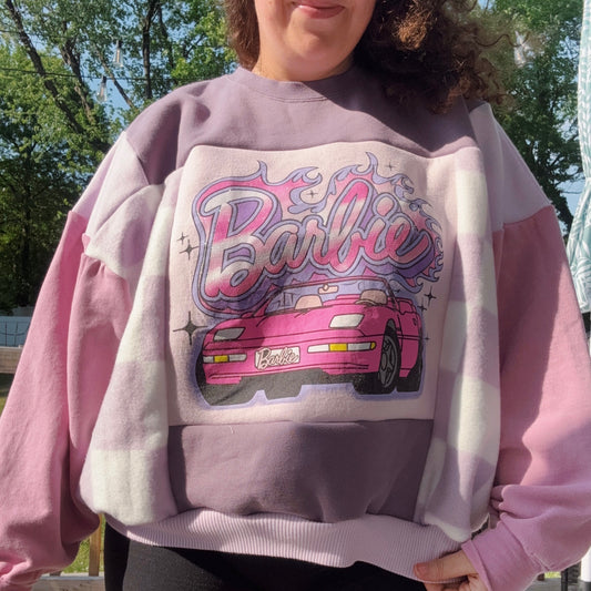 Barbie Girl Patchwork Crew - Size S-2XL