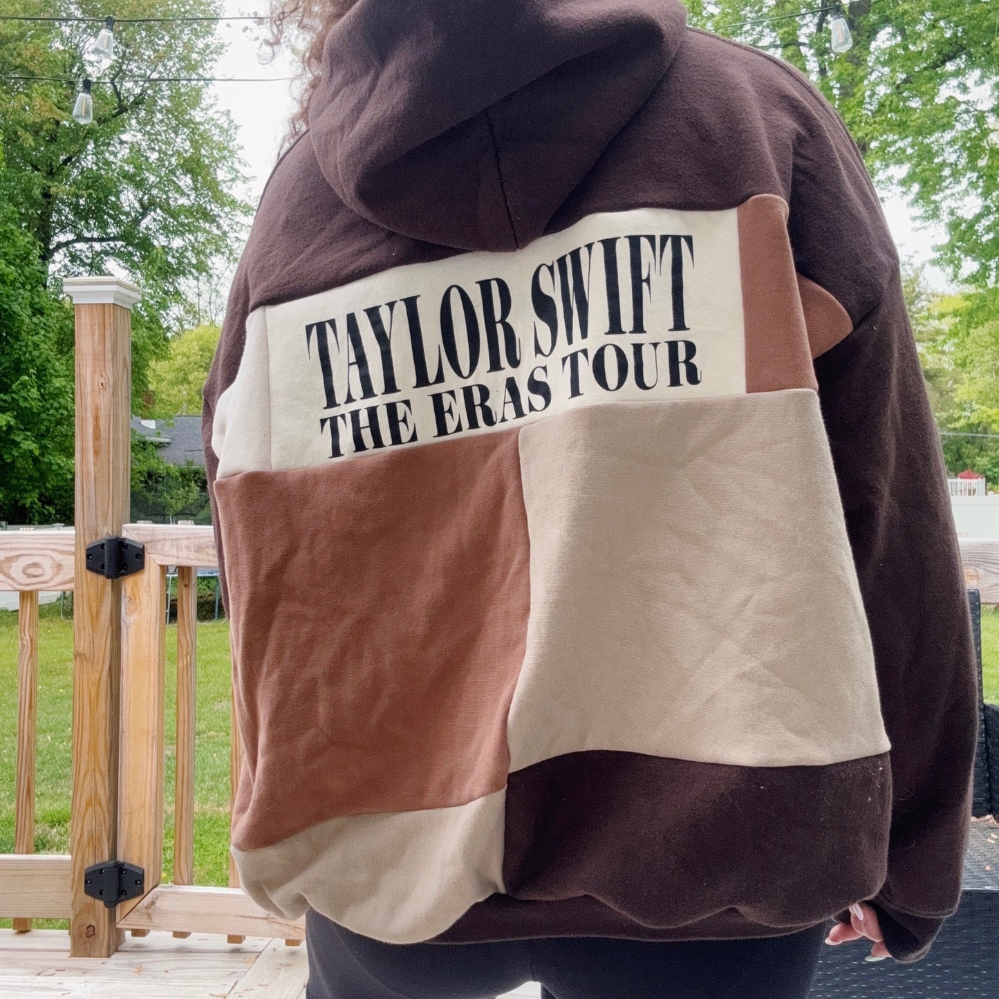 Eras Neutral Patchwork Hoodie - Size S-2XL