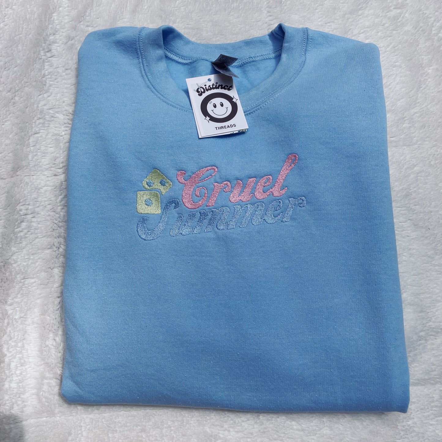 Cruel Summer Taylor Inspired Embroidered Crewneck Sweatshirt