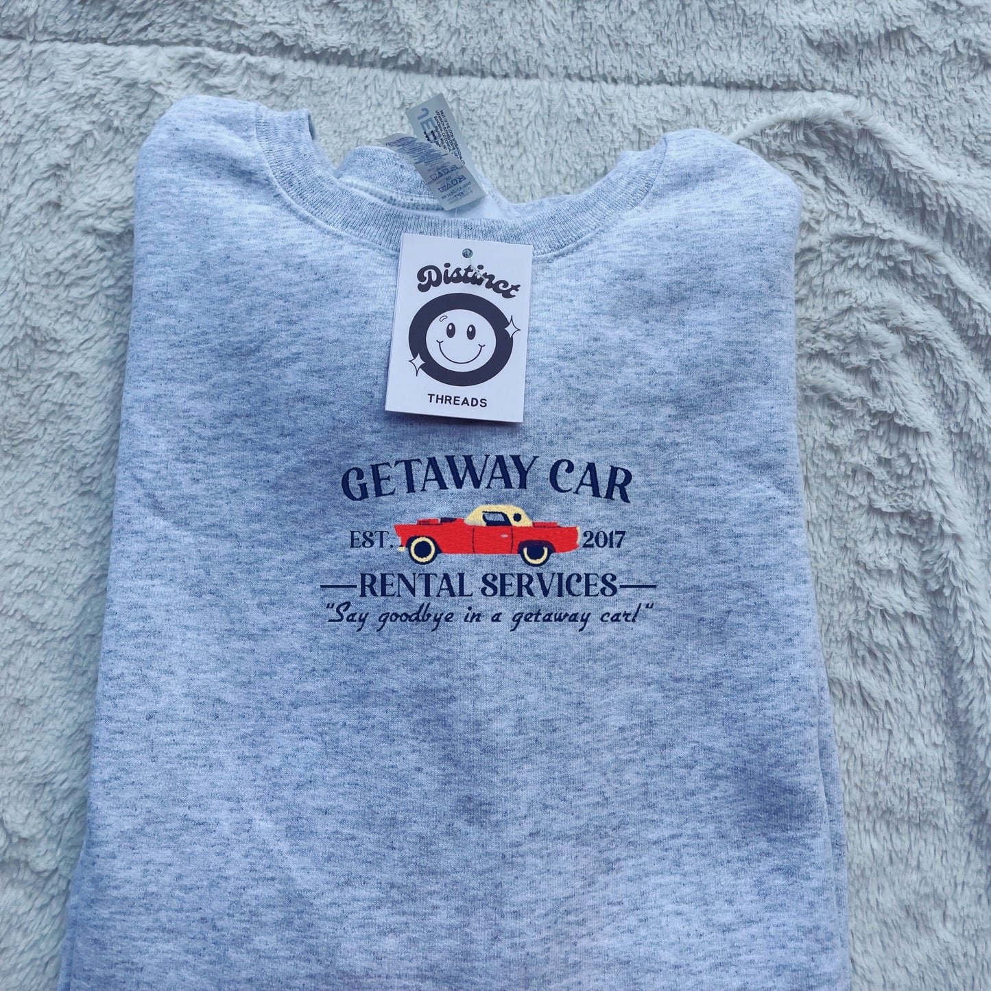 Getaway Car Taylor Inspired Embroidered Crewneck Sweatshirt