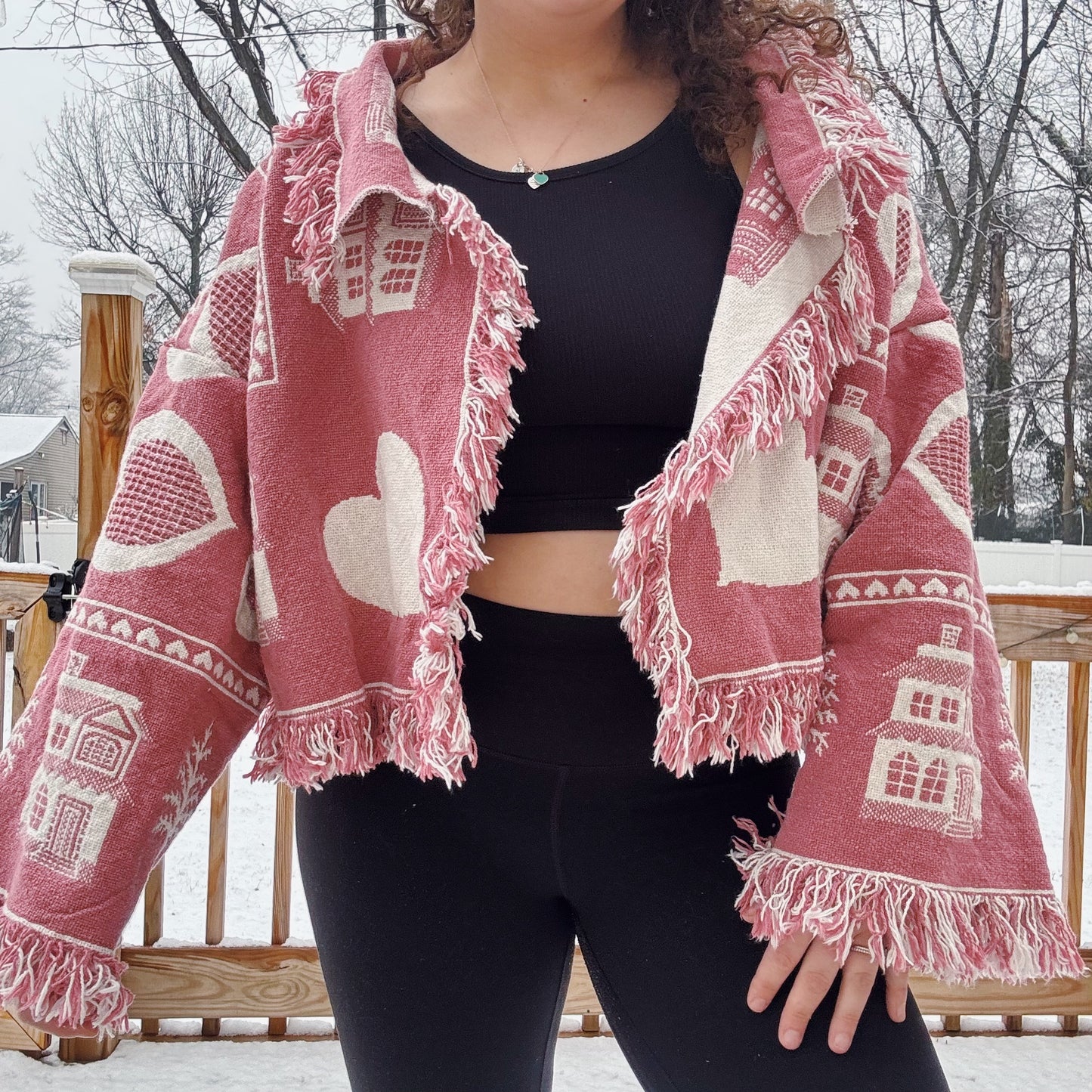 Home Is Where The Heart Is Reworked Cardigan - Size S-2XL