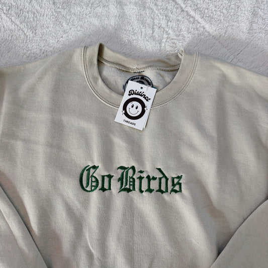 Go Birds Ready To Ship Embroidered Crew - Size Medium