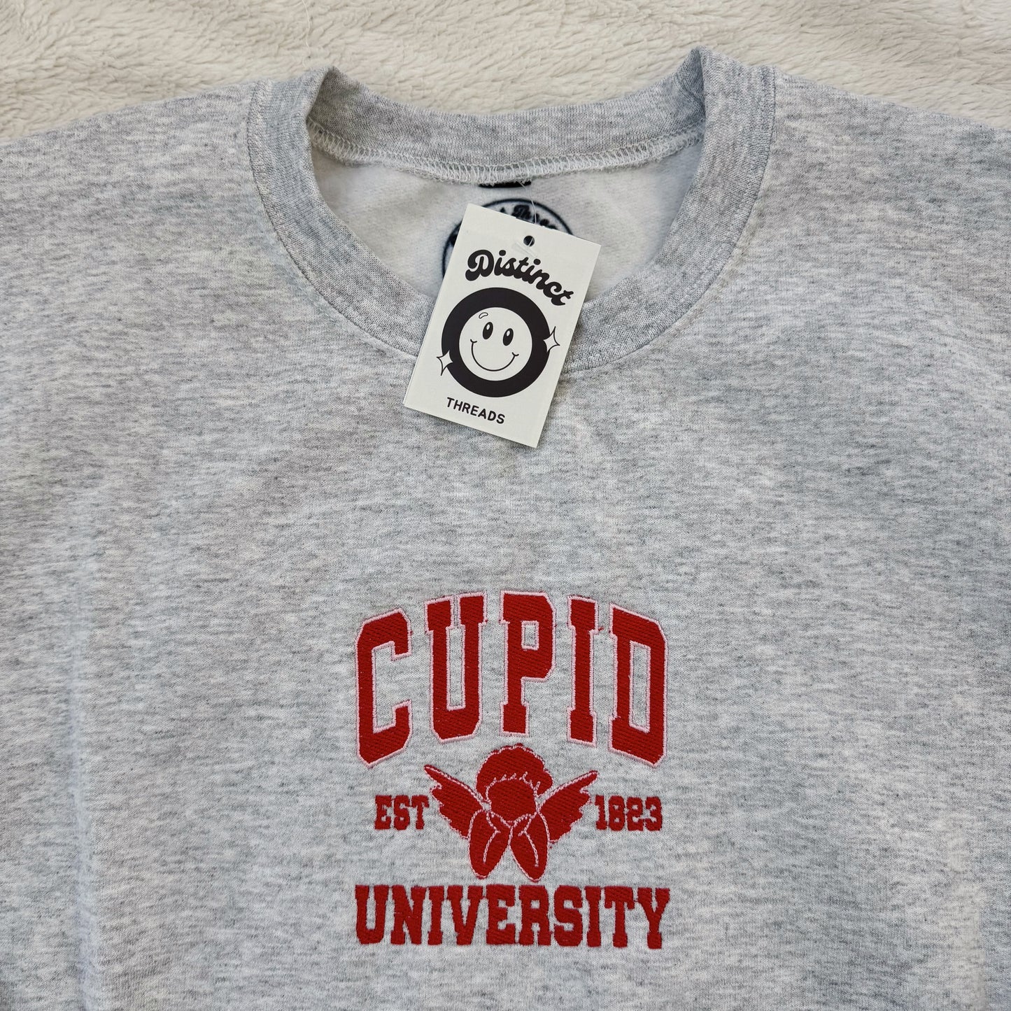 Cupid University Ready To Ship Embroidered Crew - Size Large
