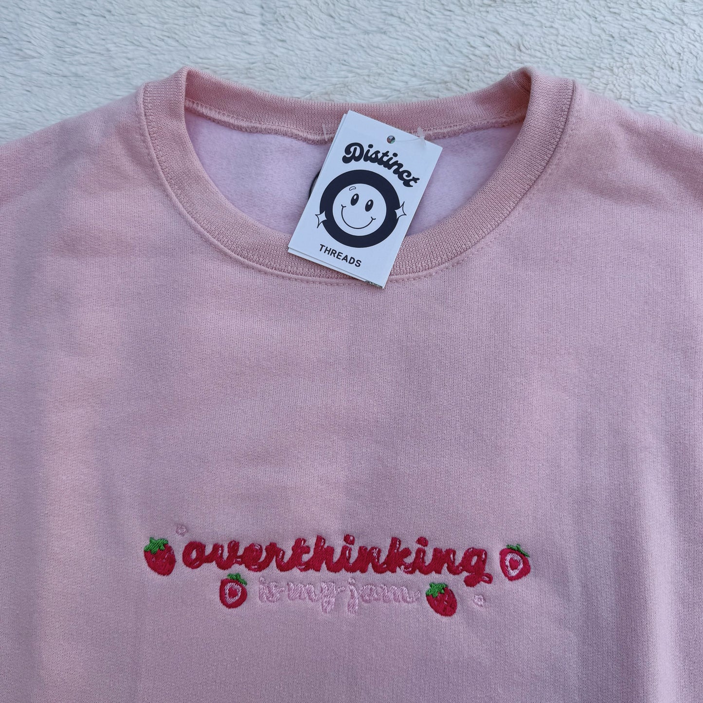 Overthinking Is My Jam Ready To Ship Embroidered Crew - Size Large
