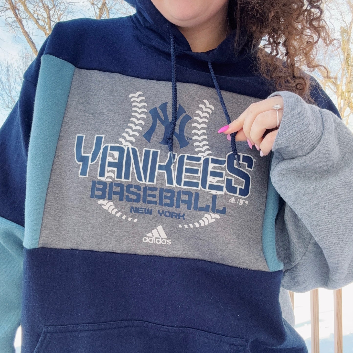 Yanks Patchwork Hoodie - Size S-2XL