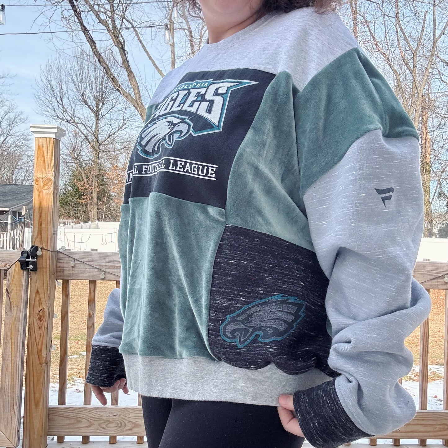 Birds Patchwork Crewneck - Size M-2XL