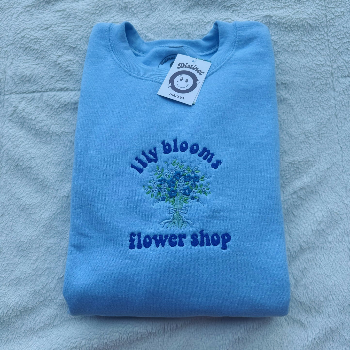 Lily Blooms Flower Shop Embroidered Crewneck Sweatshirt