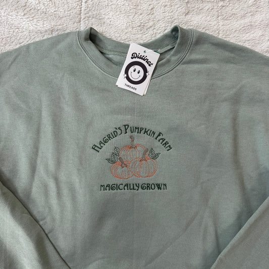 Hagrid's Pumpkin Farm Ready To Ship Embroidered Crew - Size Large