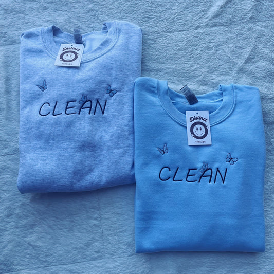 Clean Taylor Inspired Embroidered Crewneck Sweatshirt