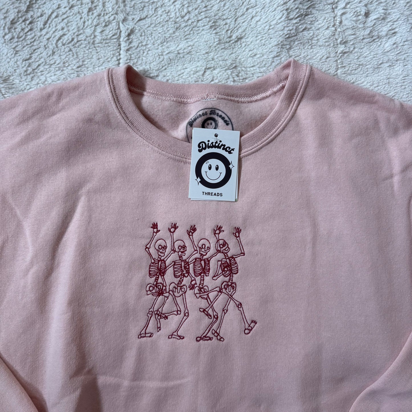 Dancing Skeletons Ready To Ship Embroidered Crew - Size XL