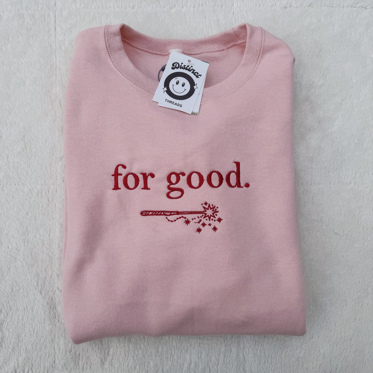 For Good Embroidered Crewneck Sweatshirt