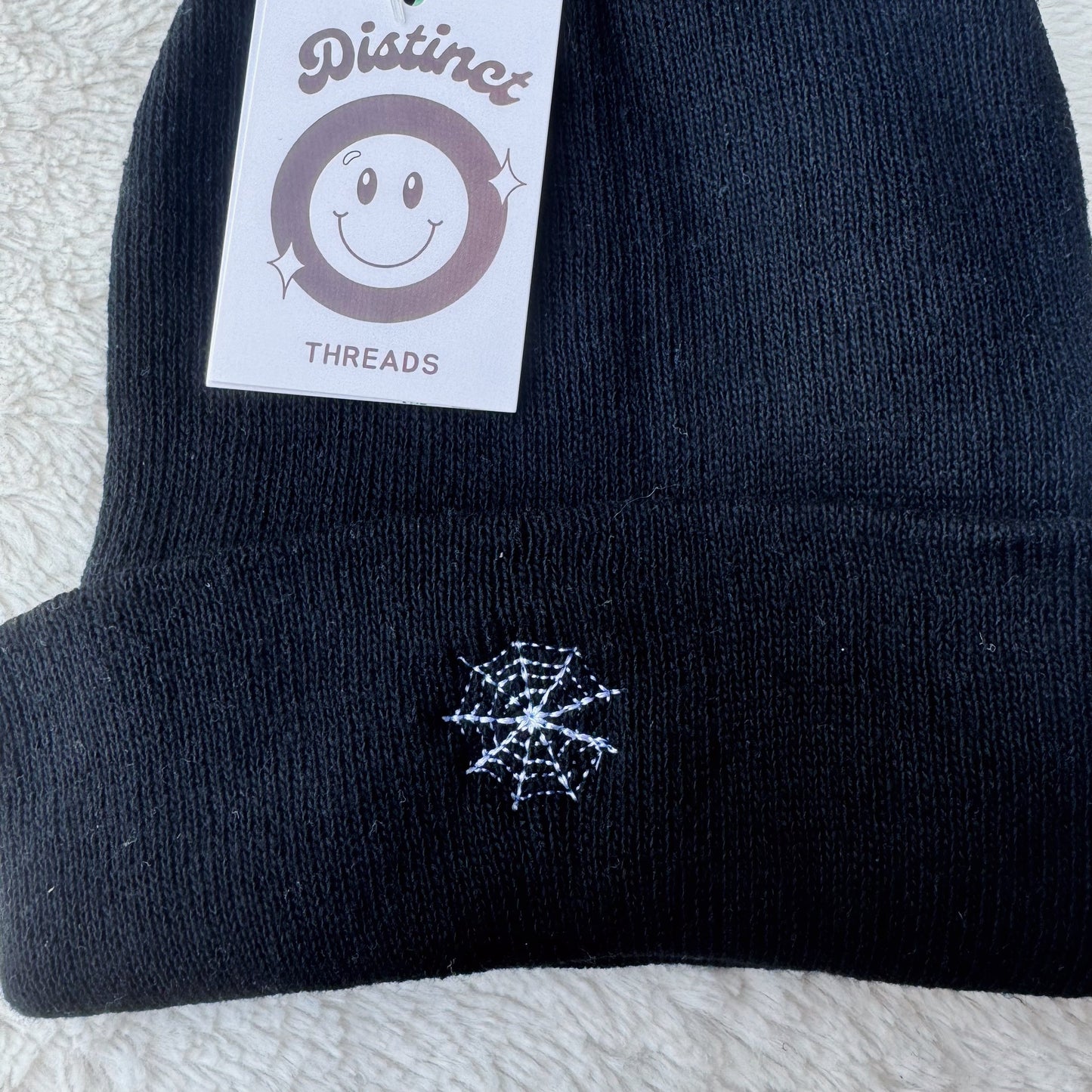 Spiderweb Embroidered Beanie