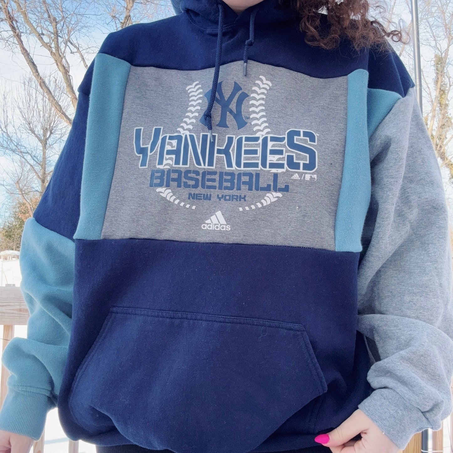 Yanks Patchwork Hoodie - Size S-2XL