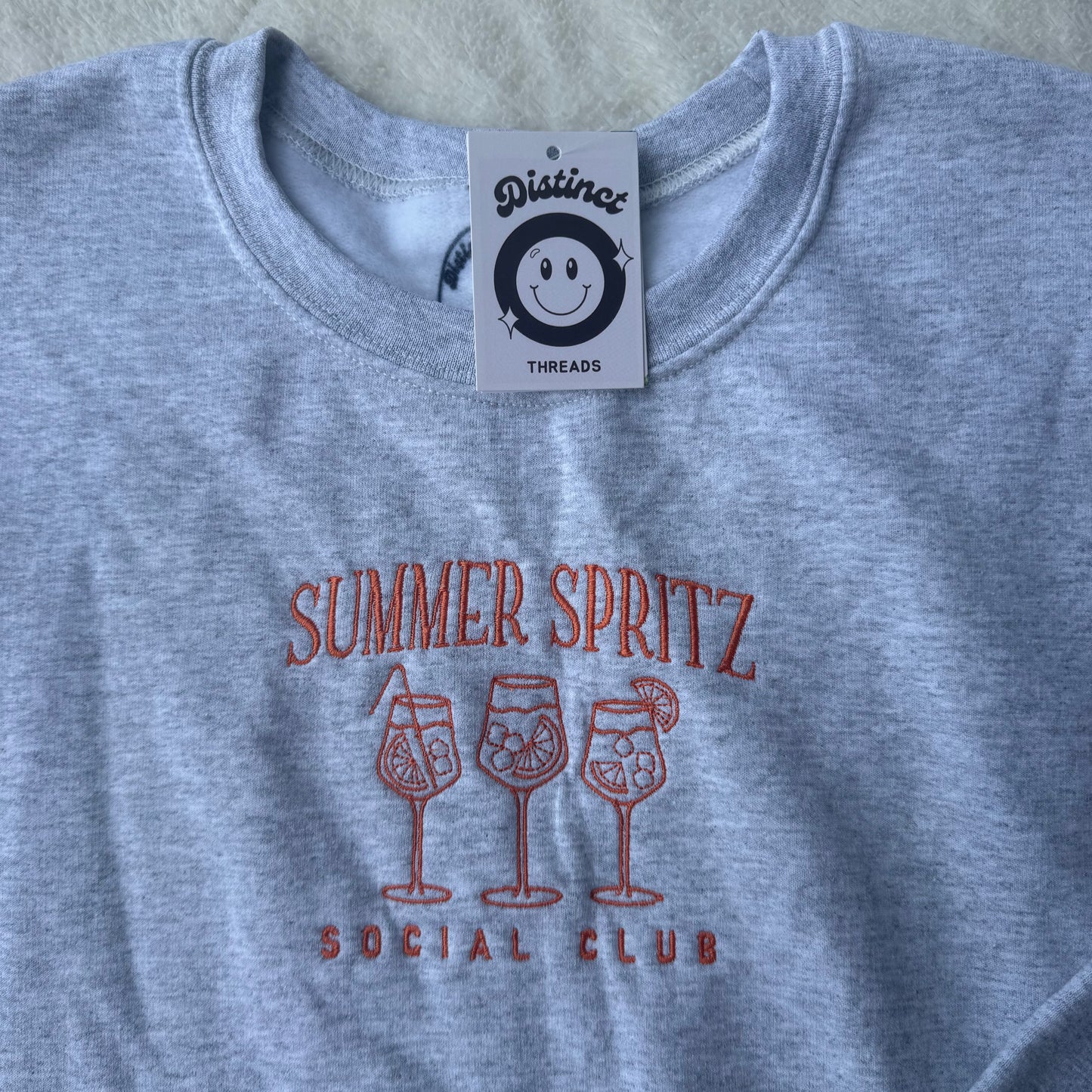 Summer Spritz Social Club Ready To Ship Embroidered Crew - Size XL