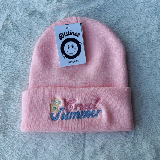 Cruel Summer Taylor Inspired Embroidered Beanie