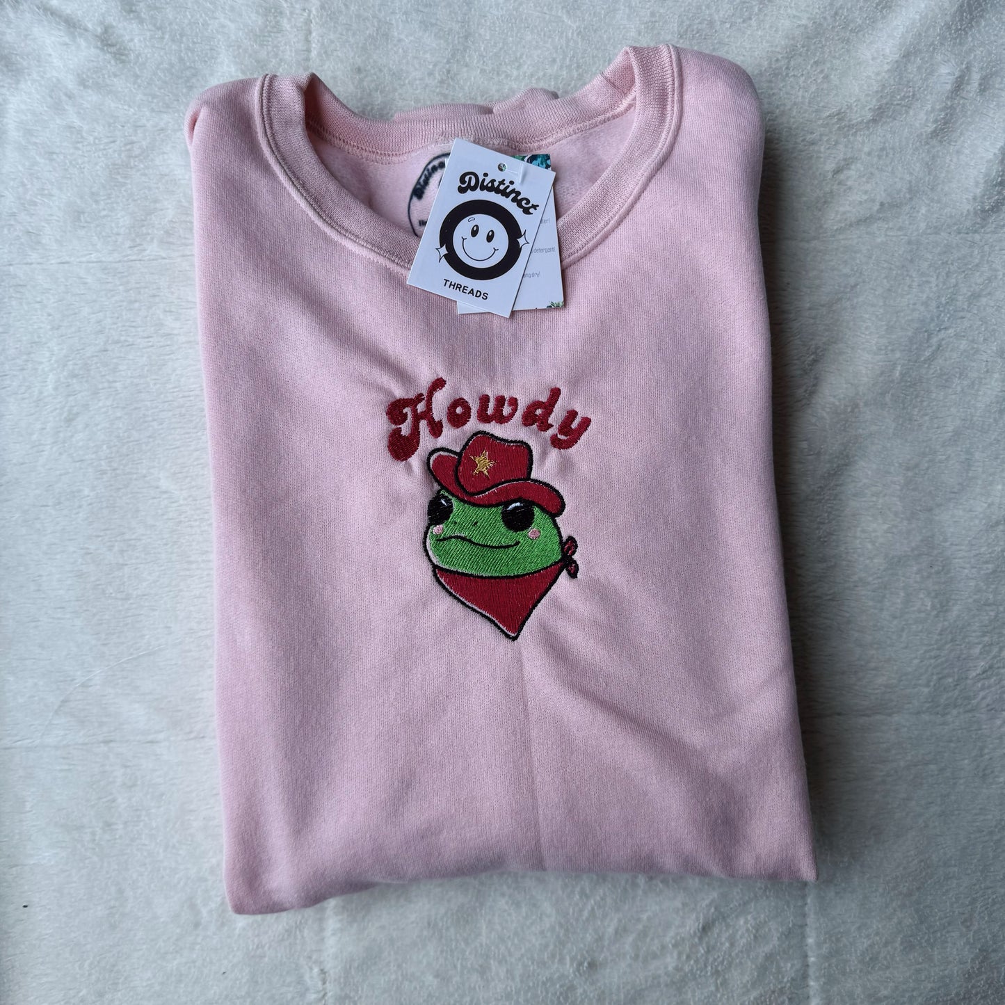 Howdy Frog Embroidered Crewneck Sweatshirt