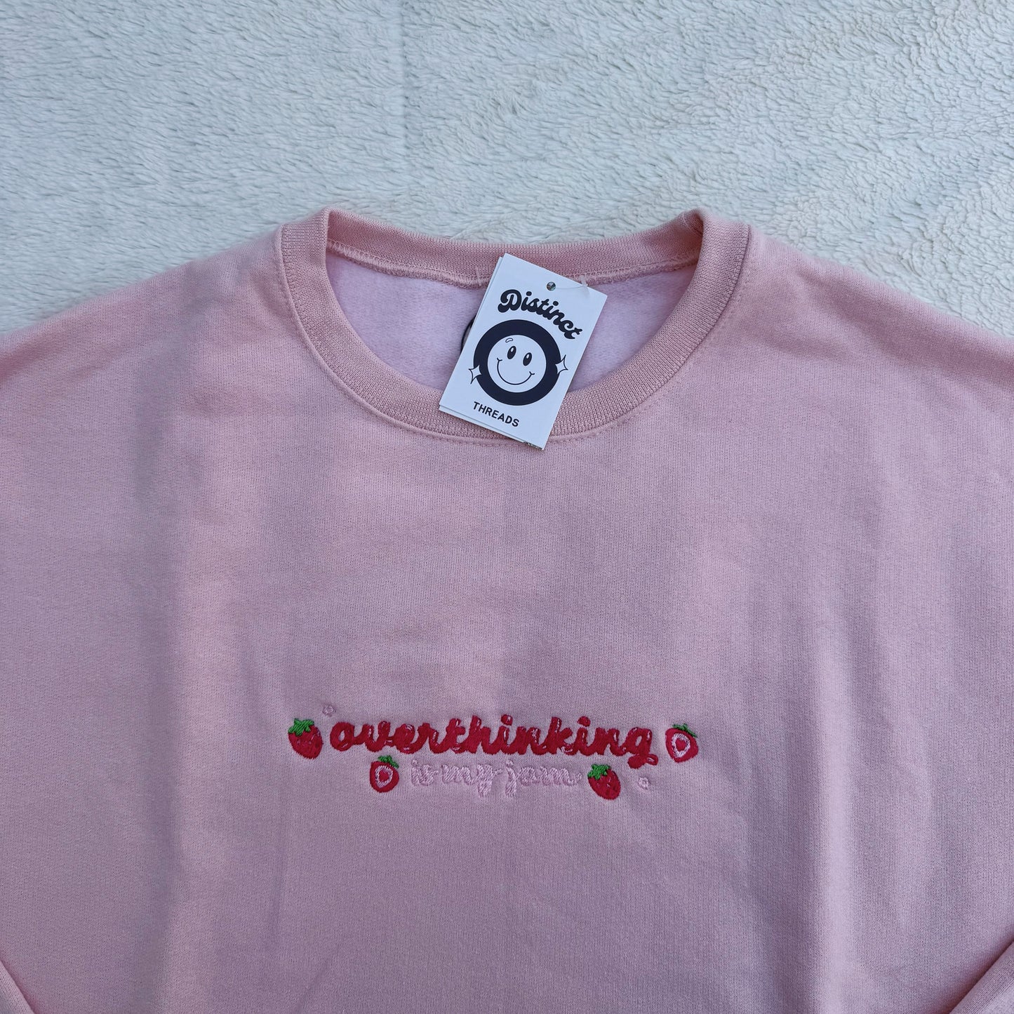 Overthinking Is My Jam Ready To Ship Embroidered Crew - Size Large