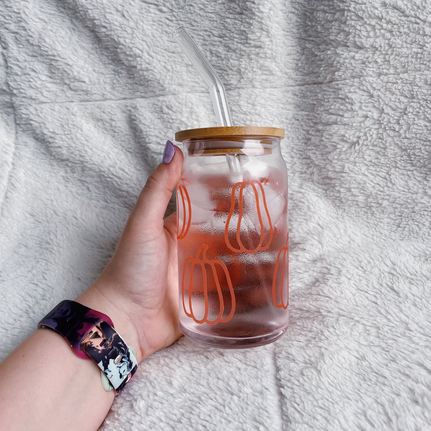 Pumpkins Color Changing Glass Cup