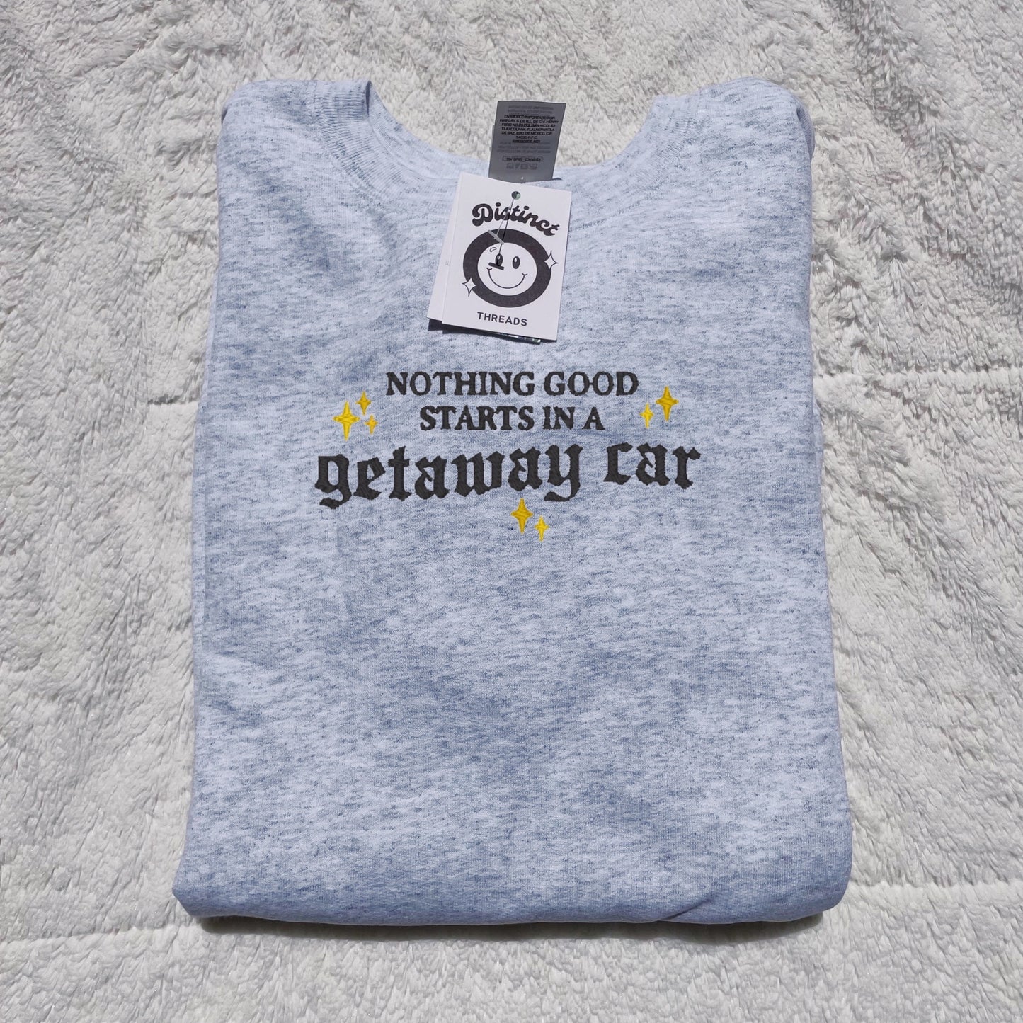 Getaway Car Taylor Inspired Embroidered Crewneck Sweatshirt