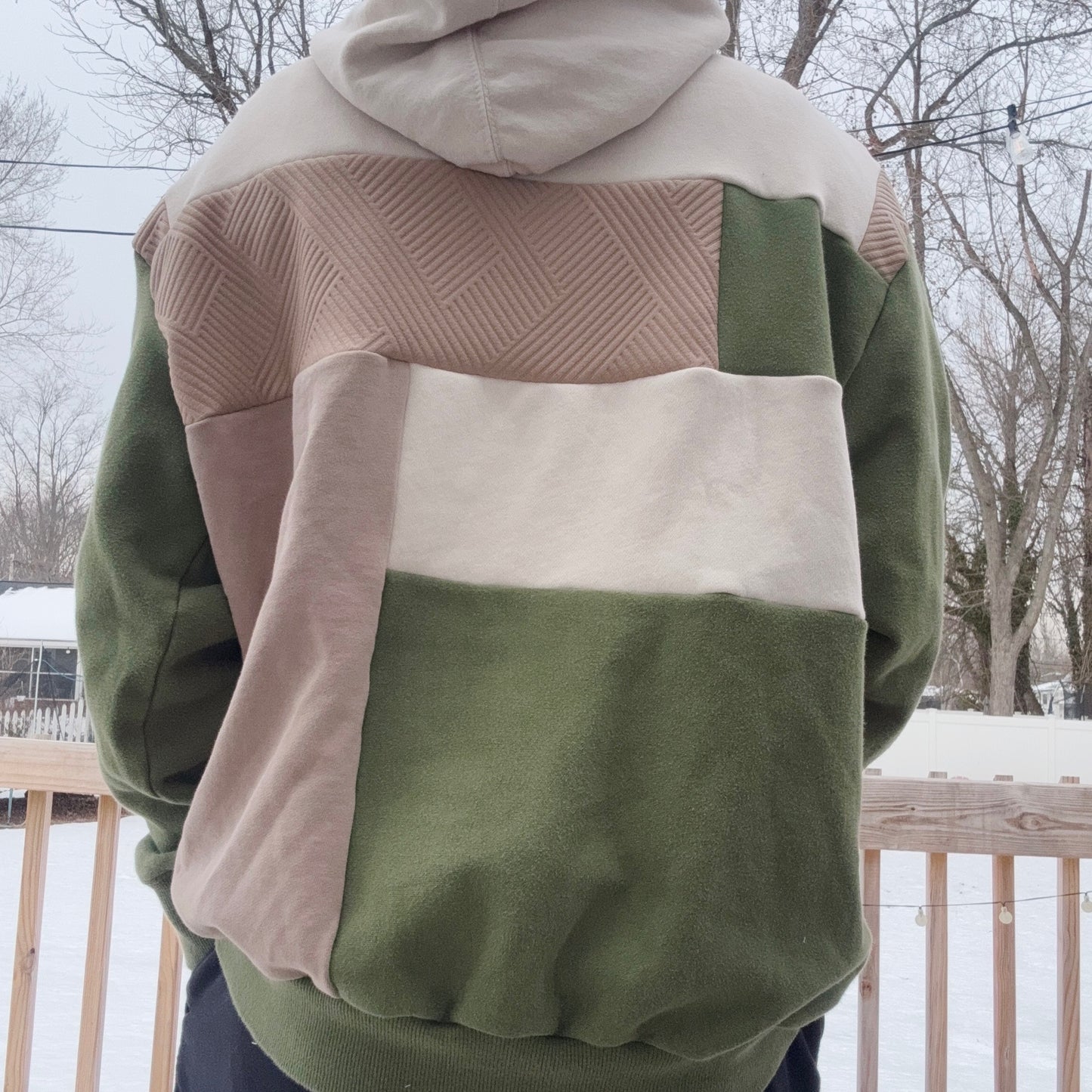 Woodlands Patchwork Hoodie - Size S-XL
