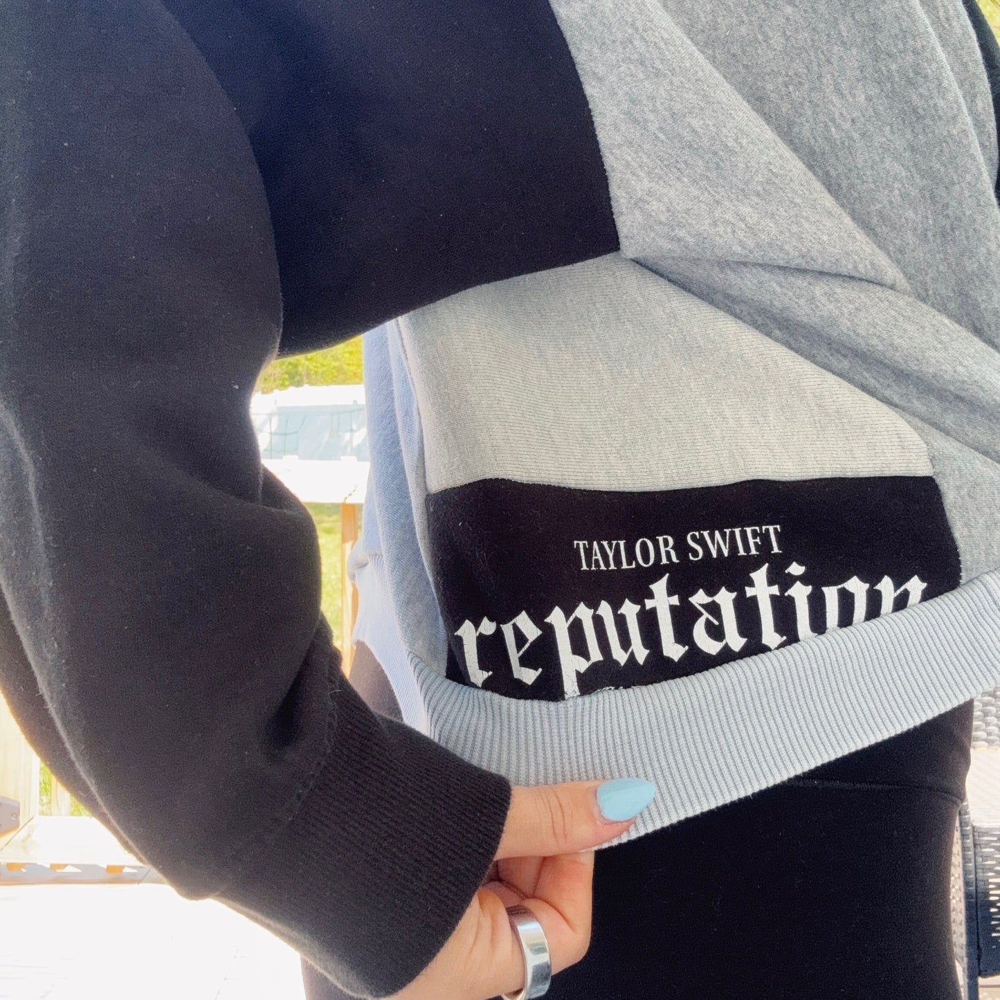 Rep Patchwork Cropped Crew - Size XS-L