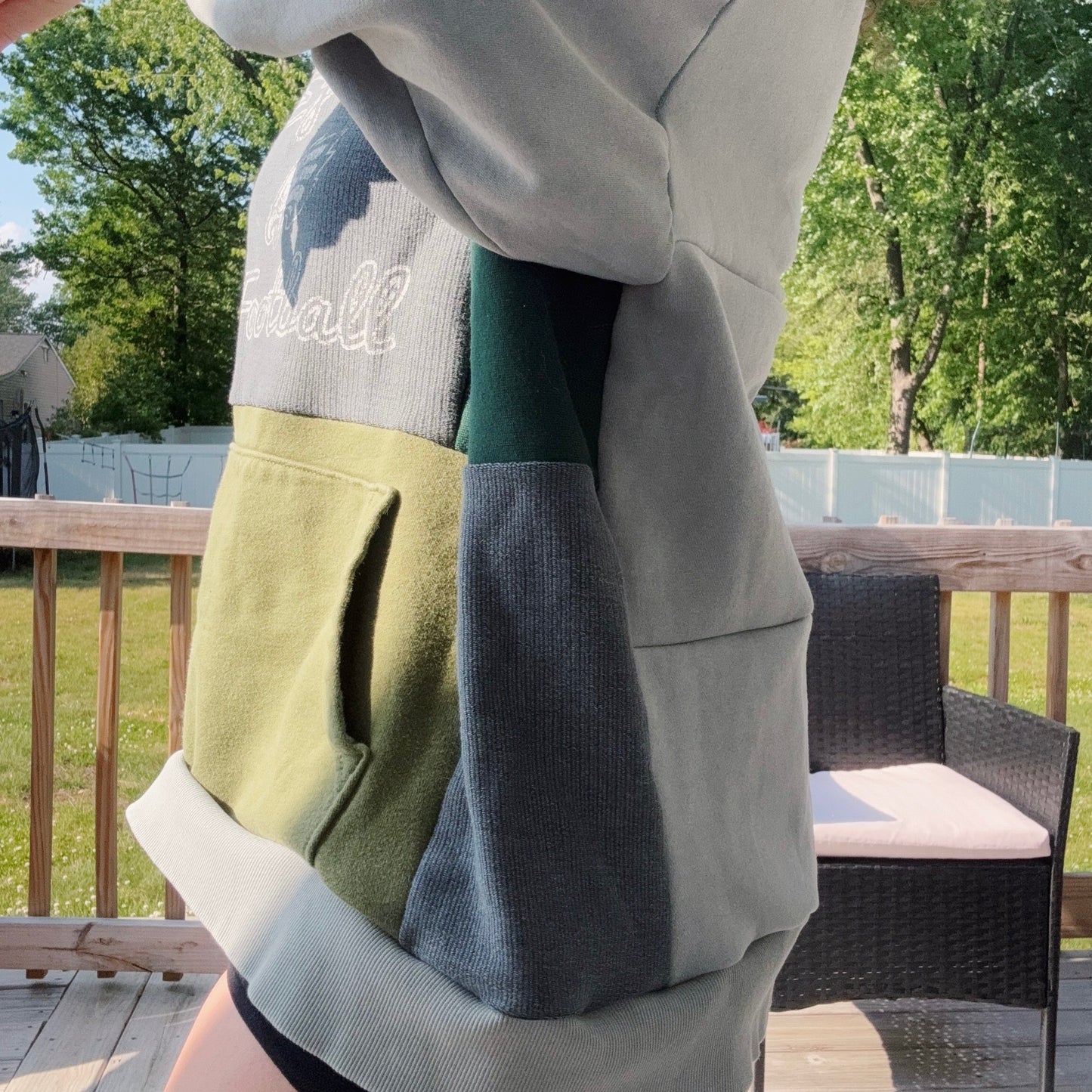 Birds Patchwork Hoodie - Size S-XL