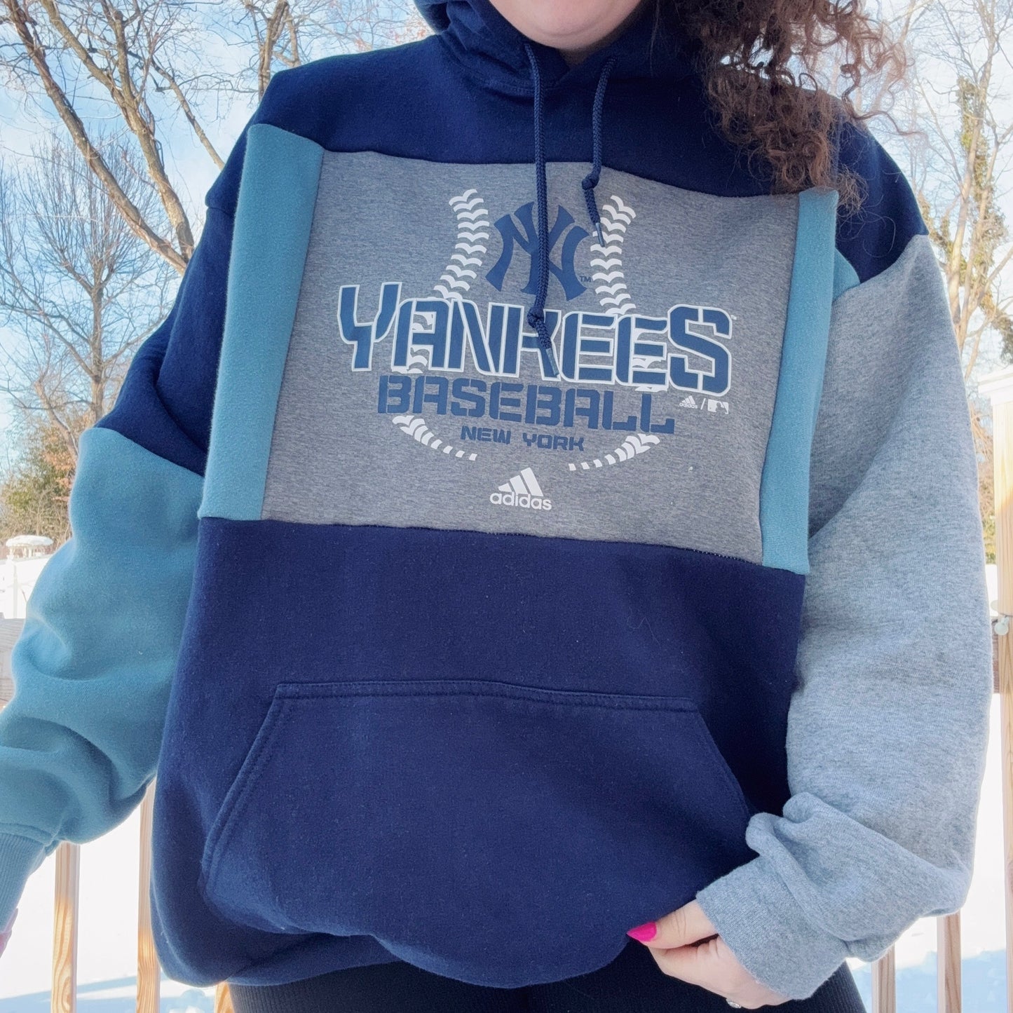 Yanks Patchwork Hoodie - Size S-2XL
