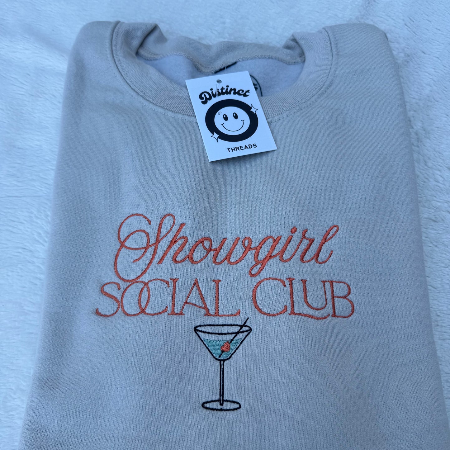 Taylor Inspired Showgirl Social Club Embroidered Crewneck Sweatshirt