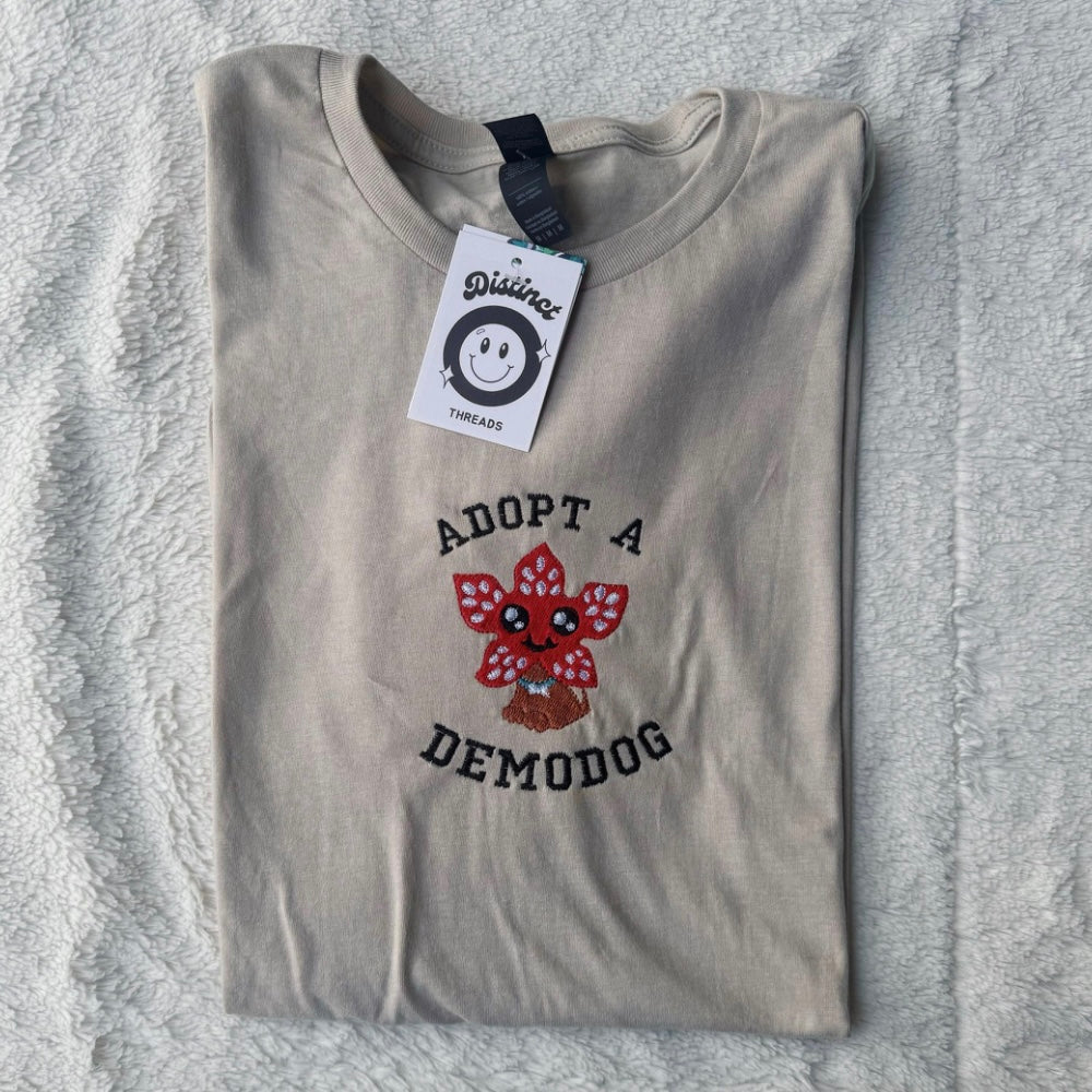 Adopt A Demodog Embroidered T-Shirt