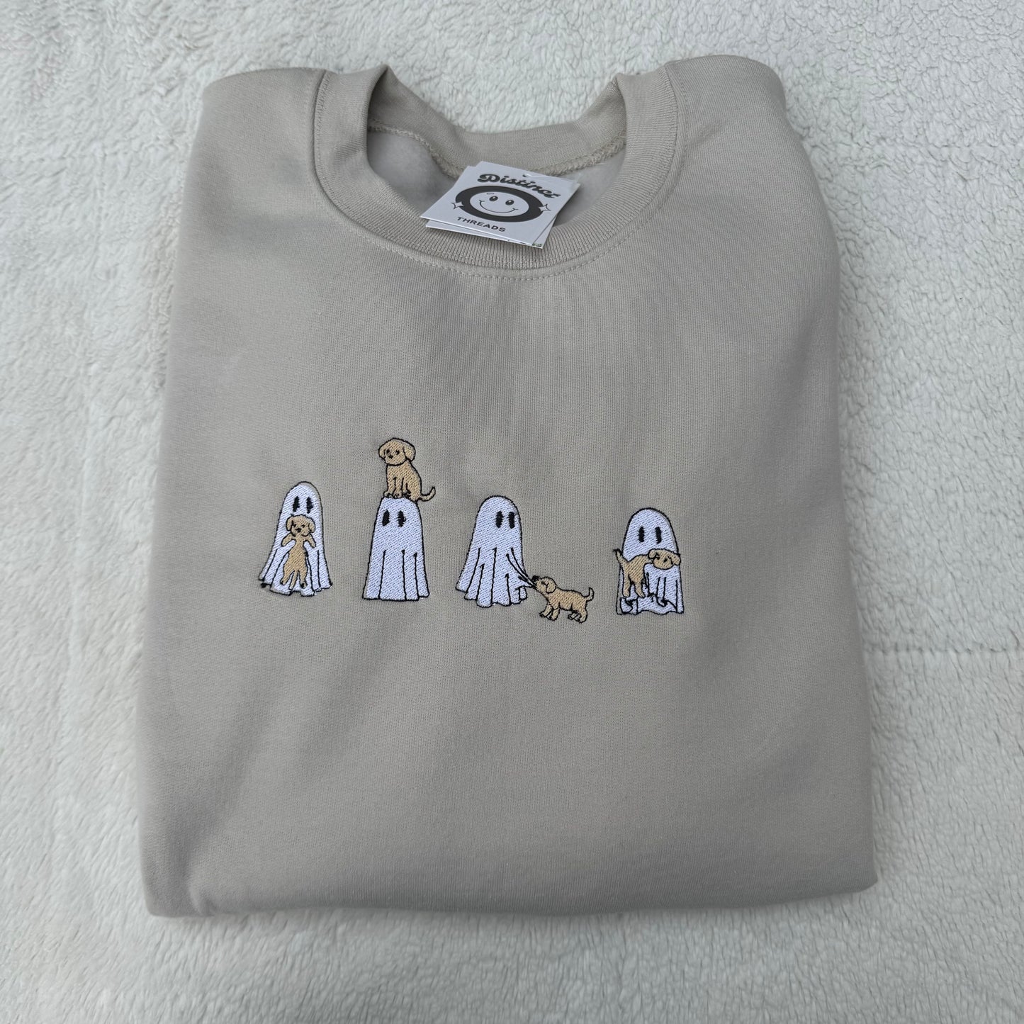 Ghosts & Pups Embroidered Crewneck Sweatshirt