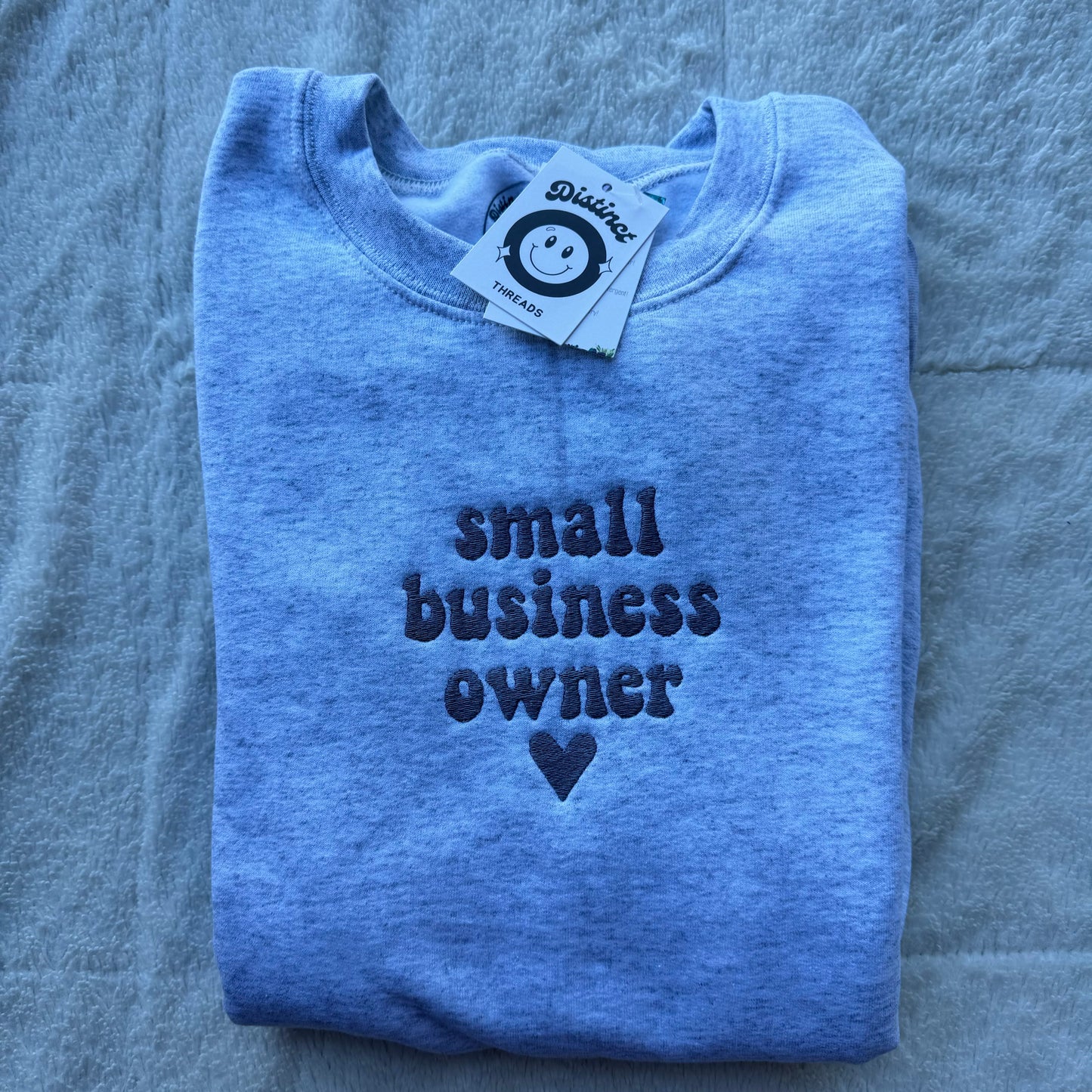 Small Business Owner Embroidered Crewneck Sweatshirt