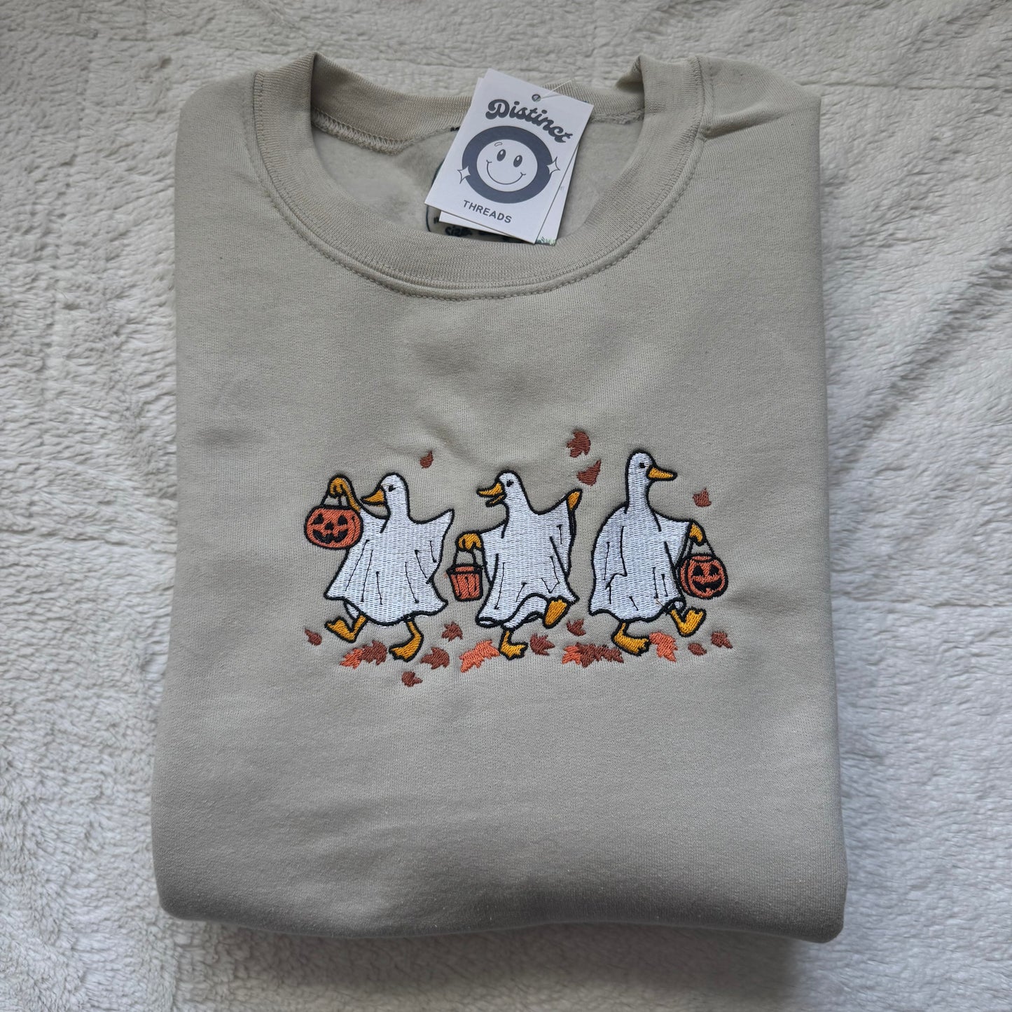 Spooky Goose Embroidered Crewneck Sweatshirt