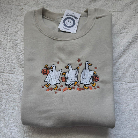 Spooky Goose Embroidered Crewneck Sweatshirt