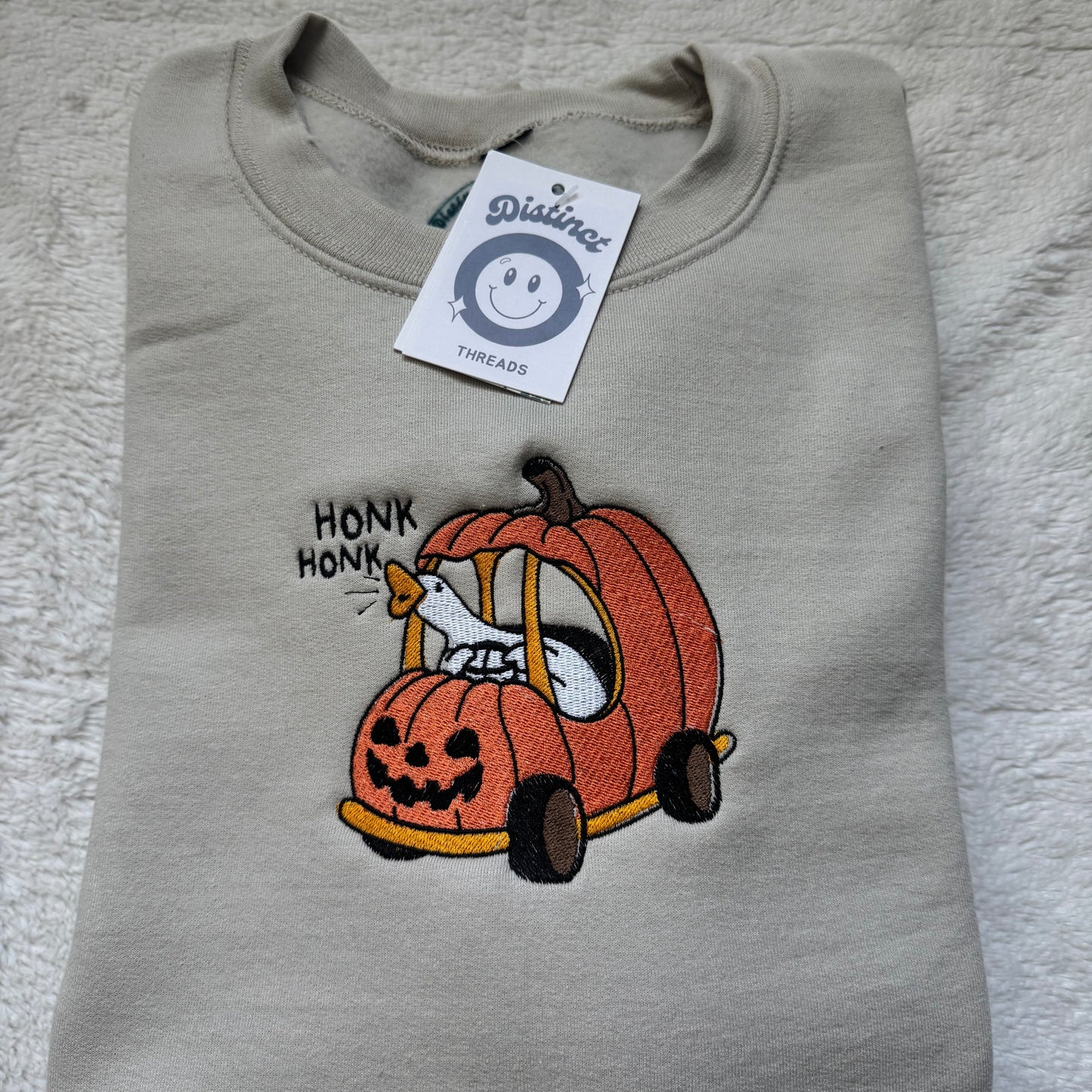 Honk Spooky Goose Embroidered Crewneck Sweatshirt