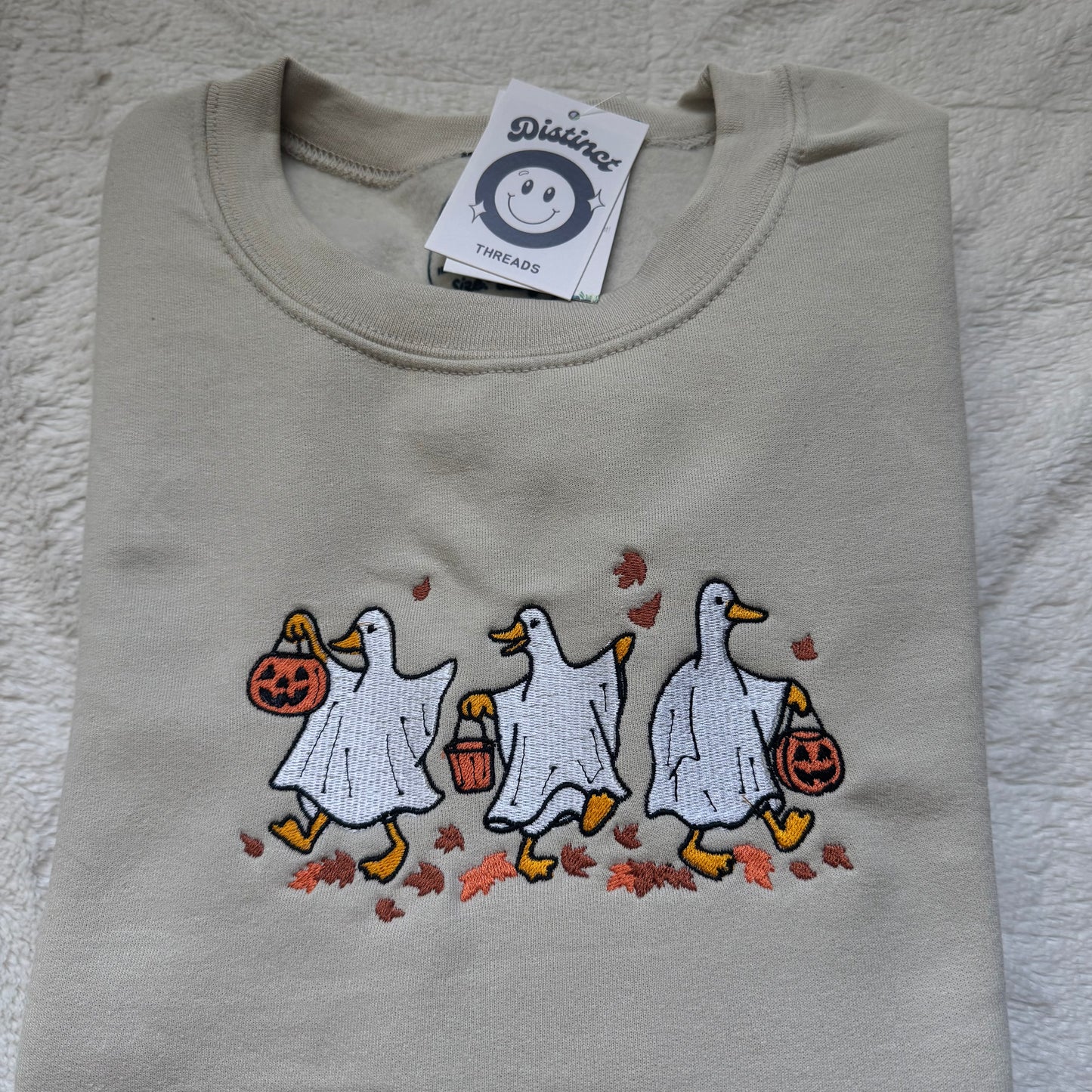 Spooky Goose Embroidered Crewneck Sweatshirt