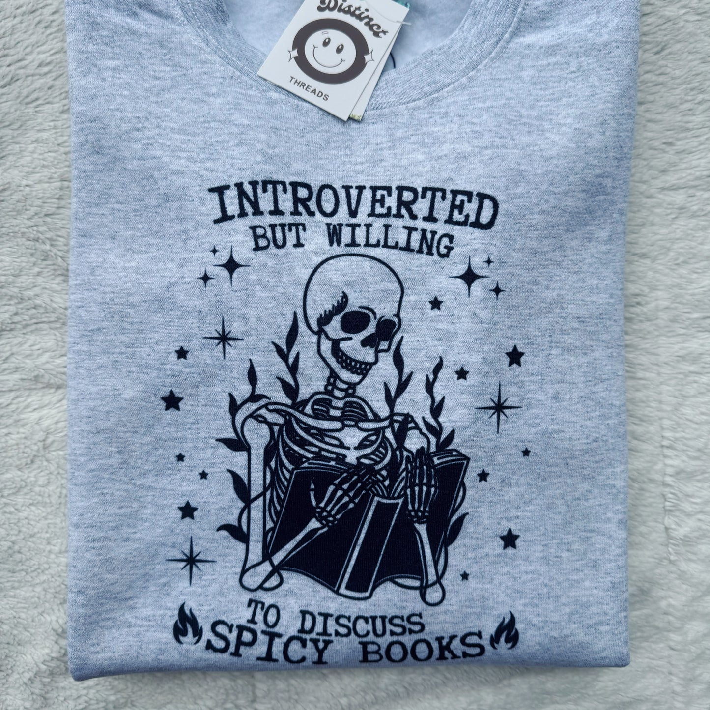 Introverted But Willing To Discuss Spicy Books Printed Crew