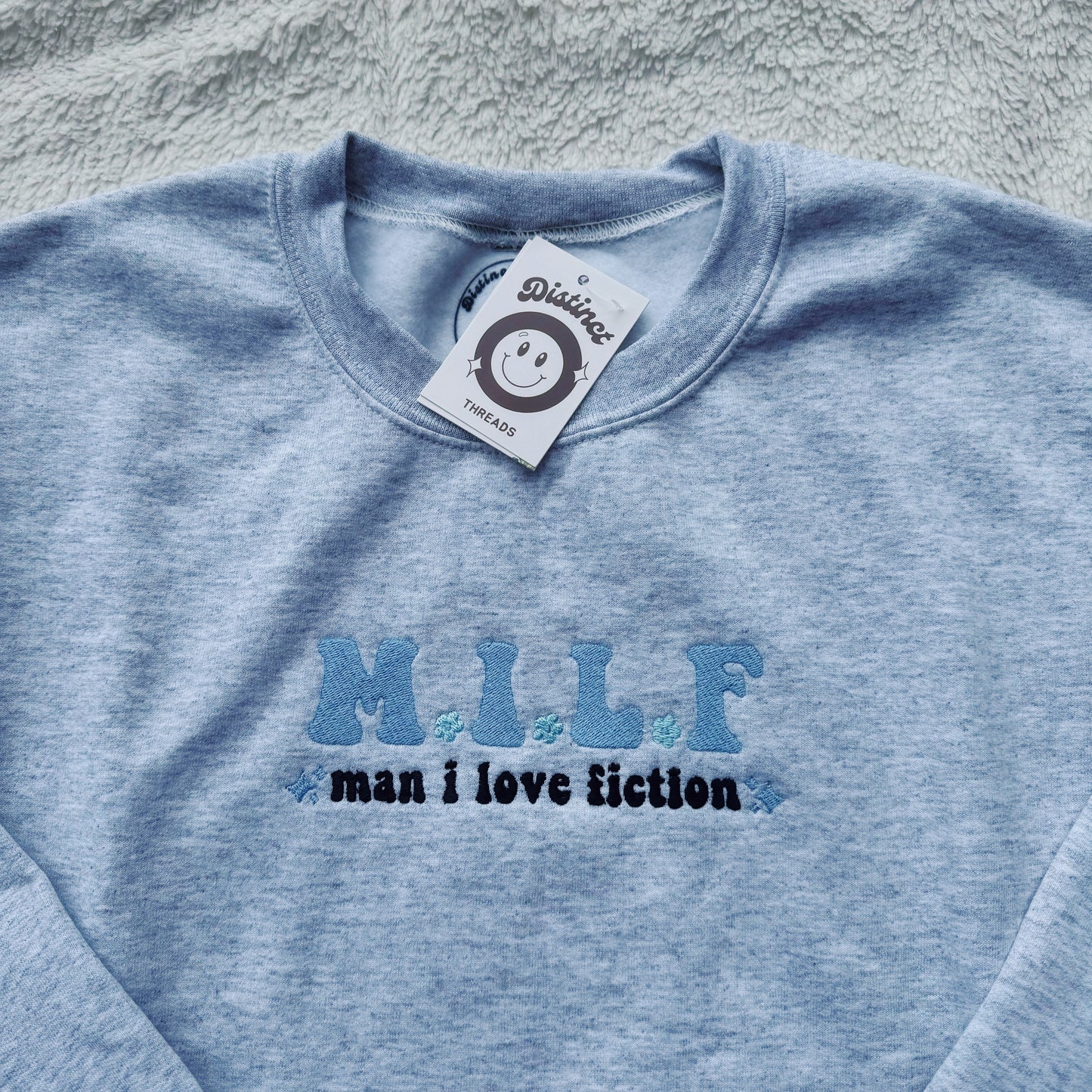 MILF - Man I Love Fiction Ready To Ship Embroidered Crew - Size Small