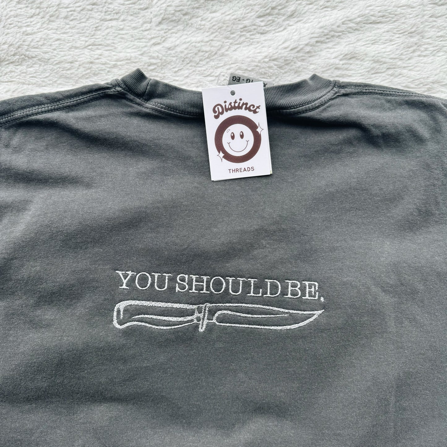 Who's Afraid Of Little Old Me Ready To Ship Embroidered Comfort Colors Tee - Size XL