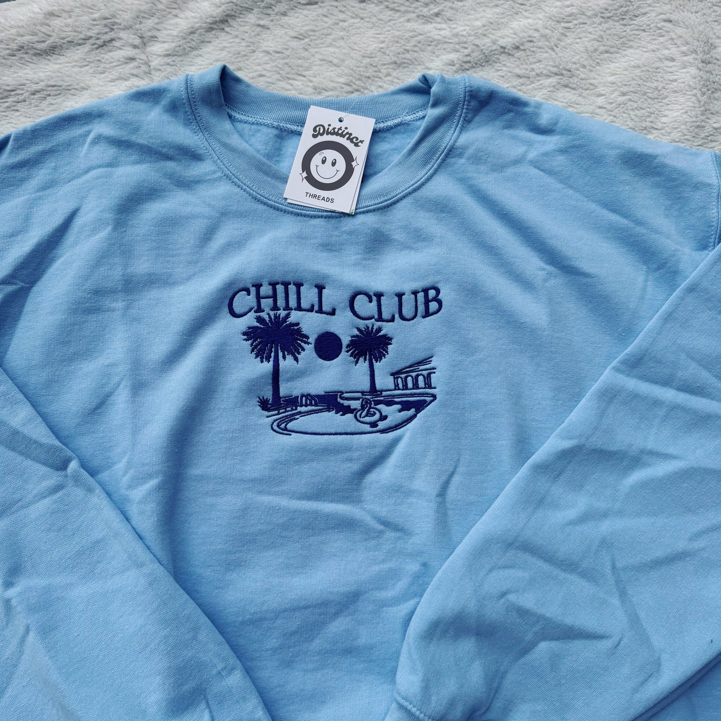 Chill Club Ready To Ship Embroidered Crew - Size Large