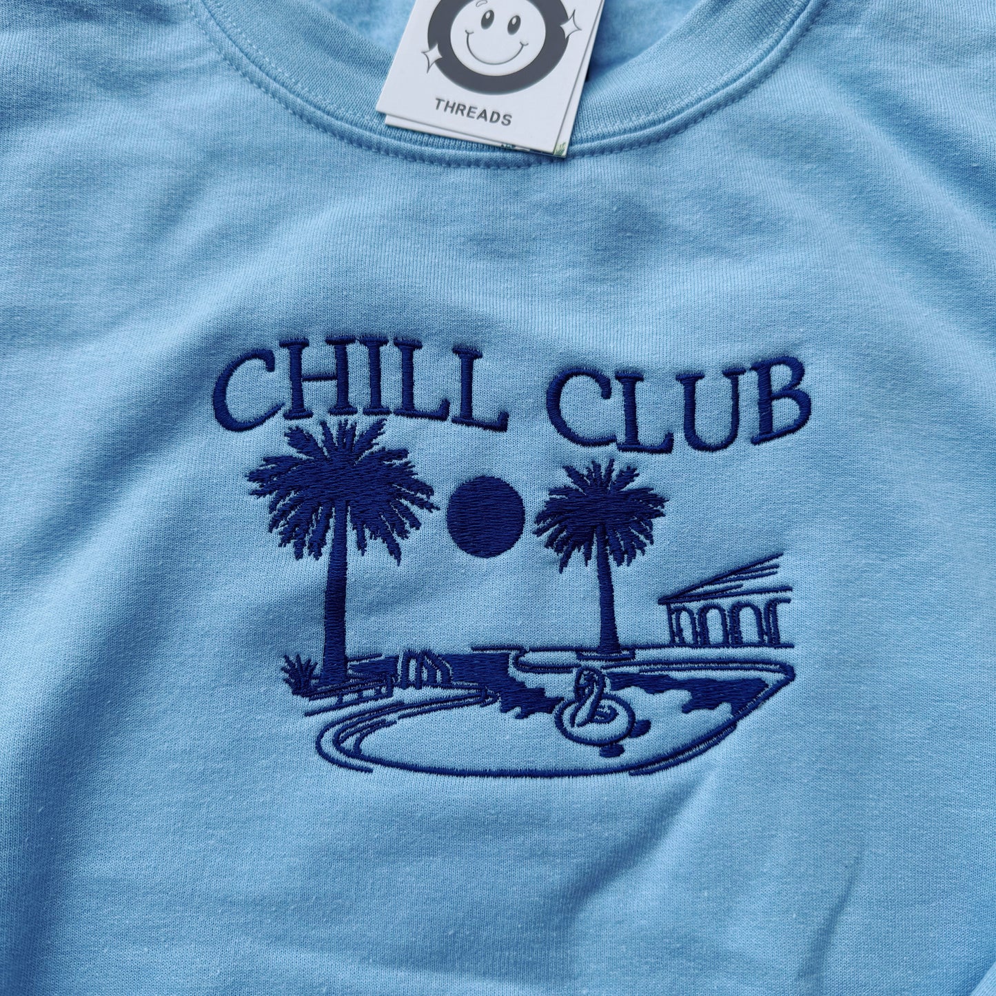 Chill Club Ready To Ship Embroidered Crew - Size Large