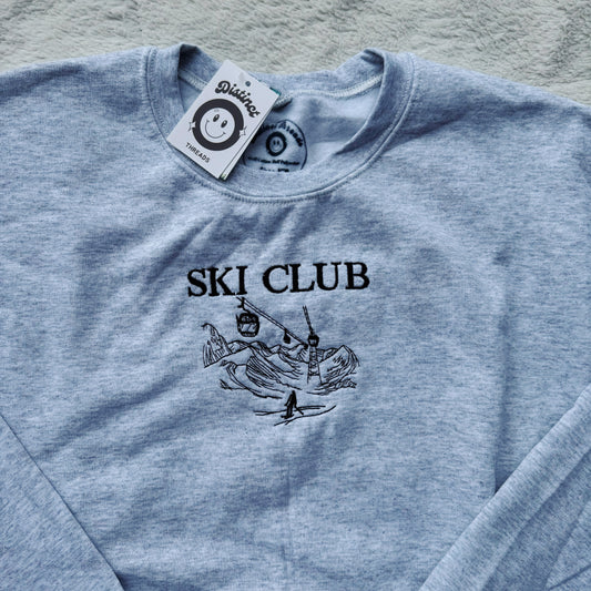 Ski Club Ready To Ship Embroidered Crew - Size XL